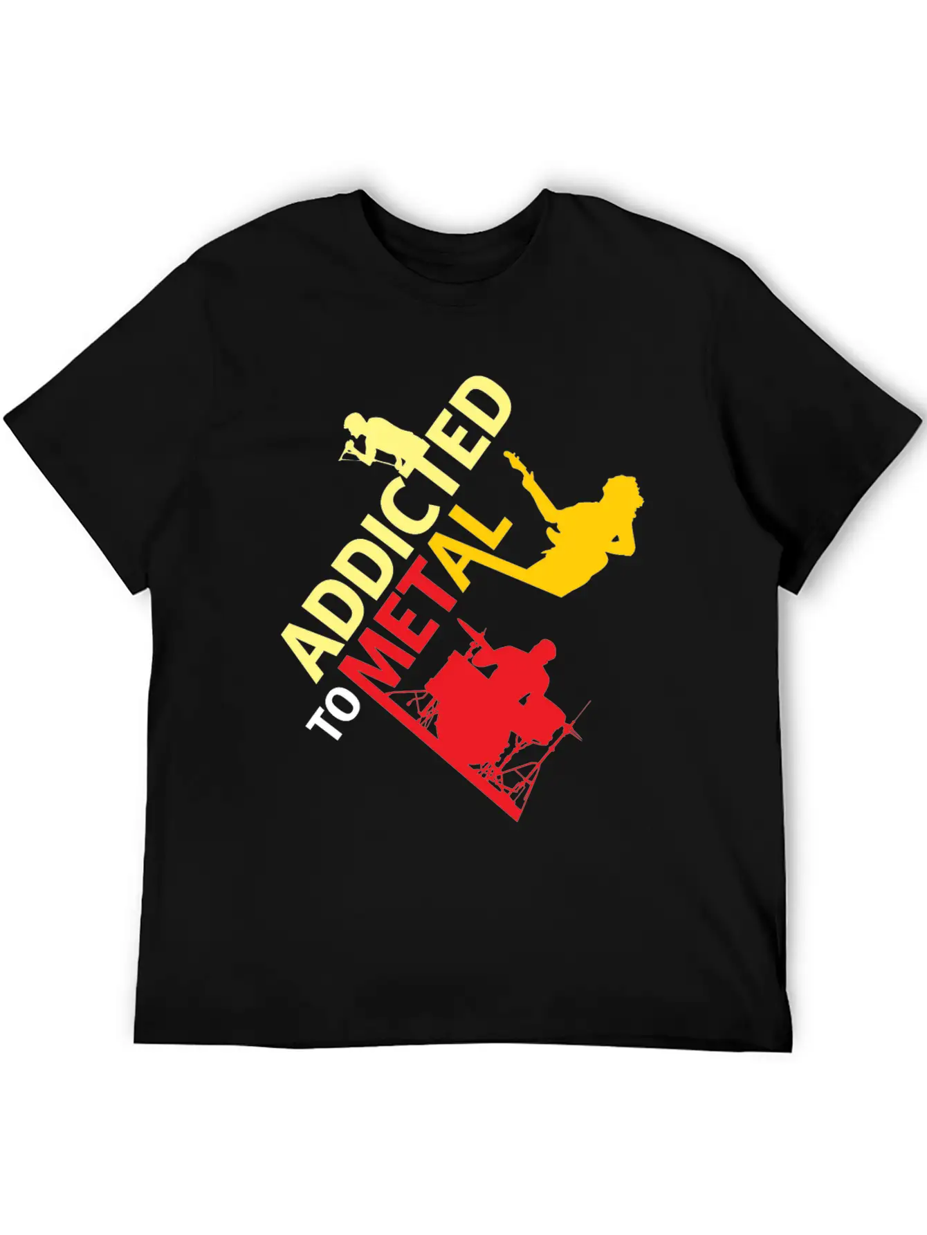 Addicted To Metal Christmas Gift Musician Relaxed Everyday Tee – Lightweight And Durable Cotton