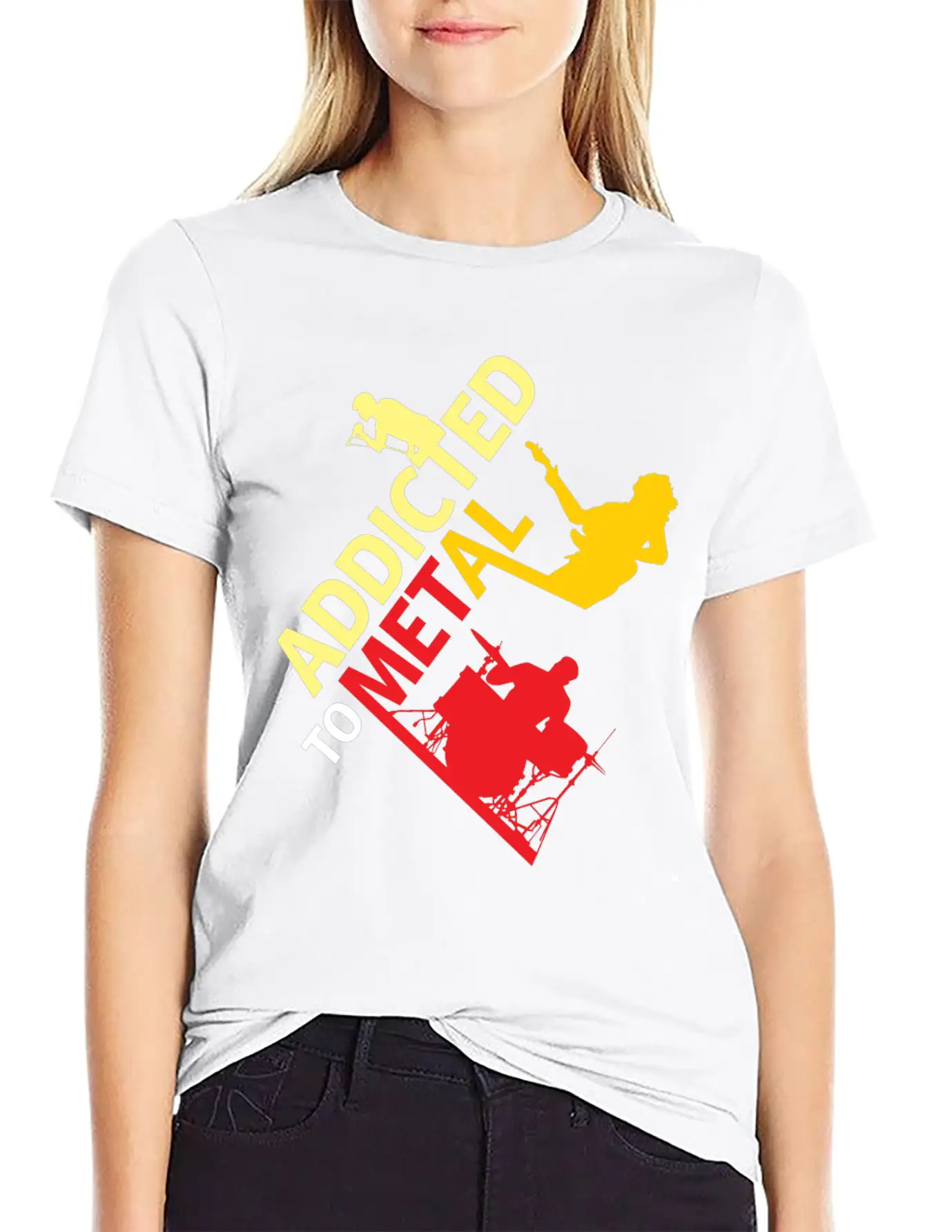 Addicted To Metal Christmas Gift Musician Relaxed Everyday Tee – Lightweight And Durable Cotton