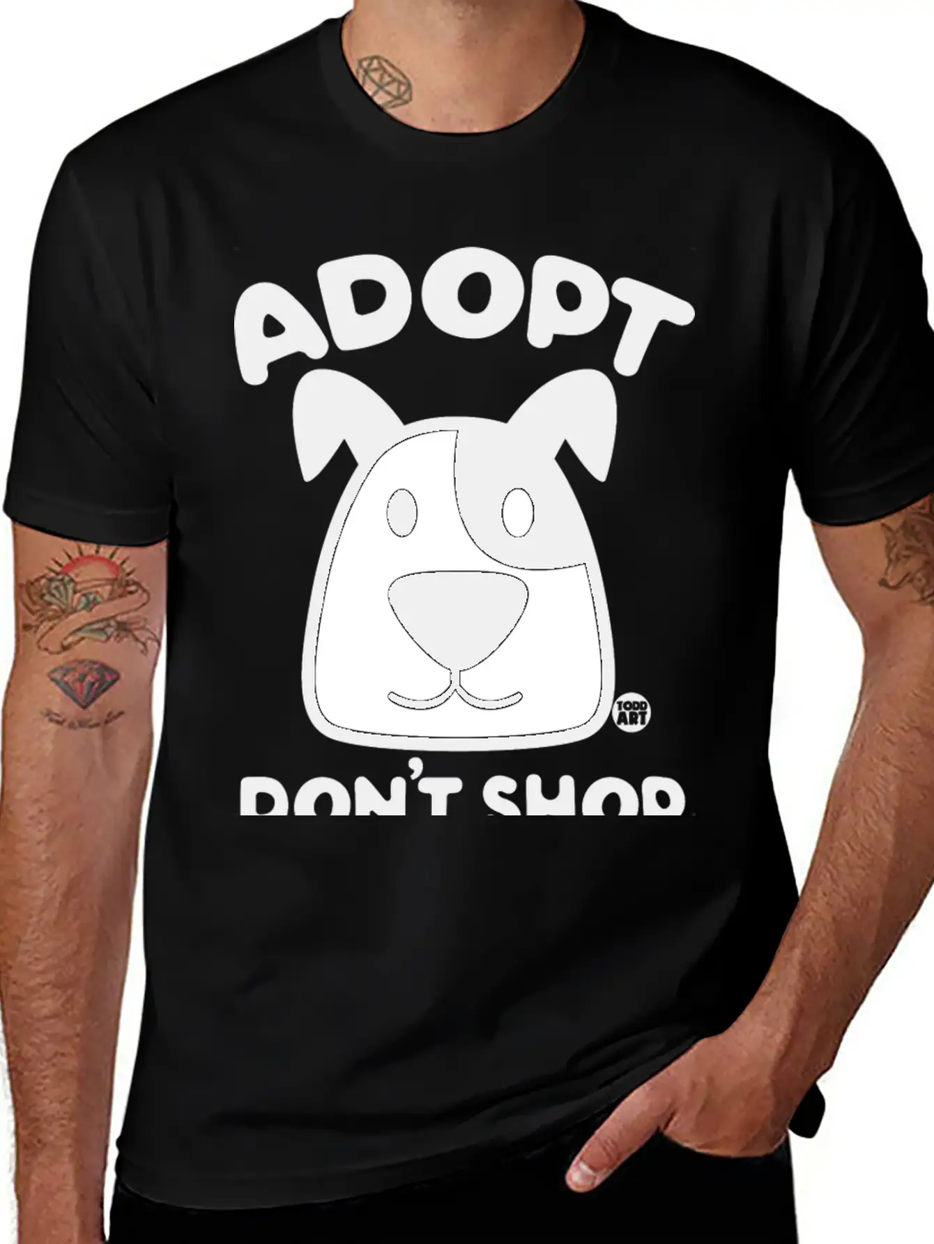 Adopt Dont Shop 1 Comfortable Minimalist Graphic Tee – Summer Style Essential