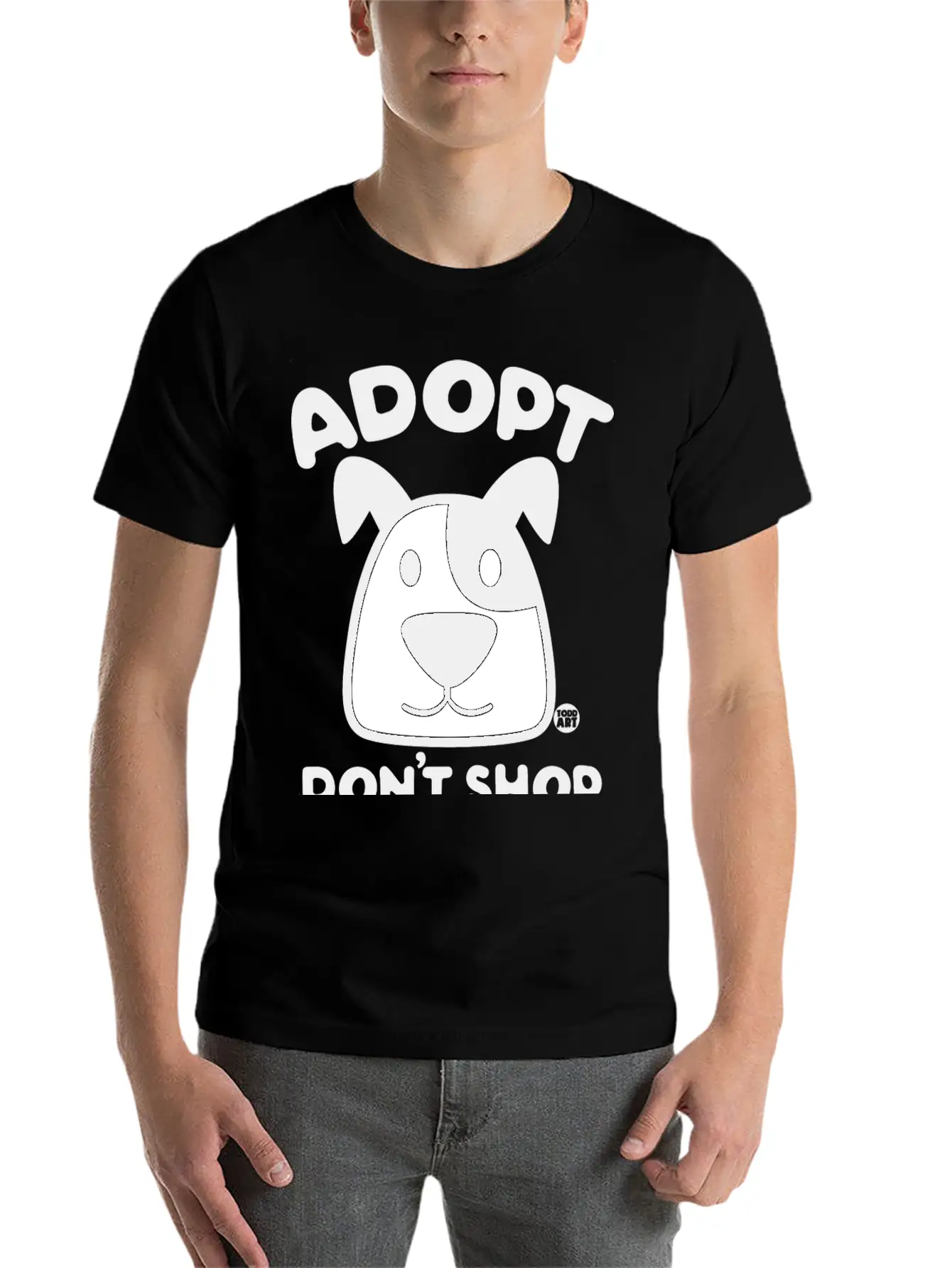 Adopt Dont Shop 1 Comfortable Minimalist Graphic Tee – Summer Style Essential