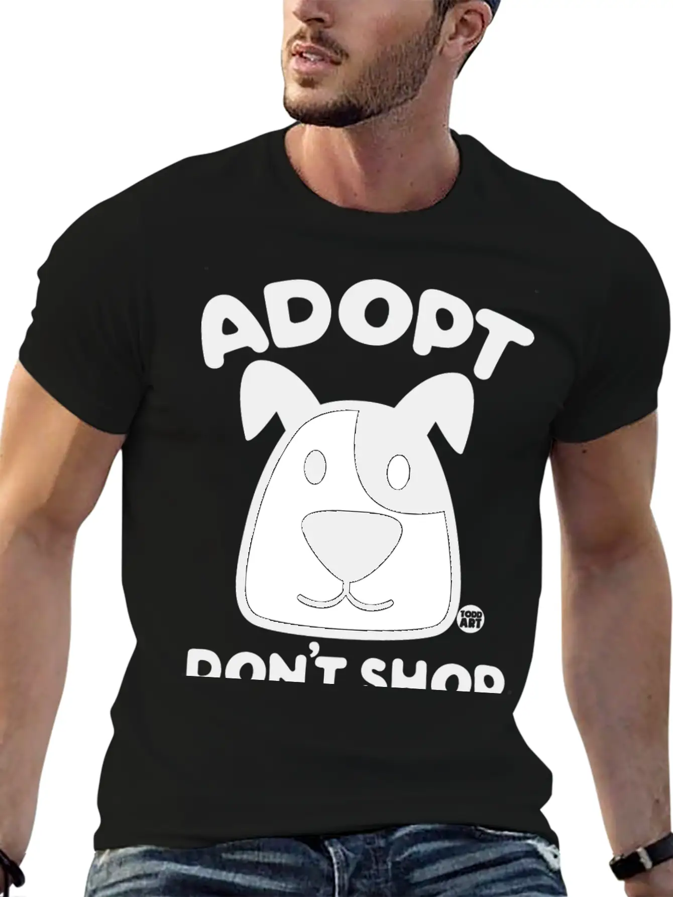 Adopt Dont Shop 1 Comfortable Minimalist Graphic Tee – Summer Style Essential