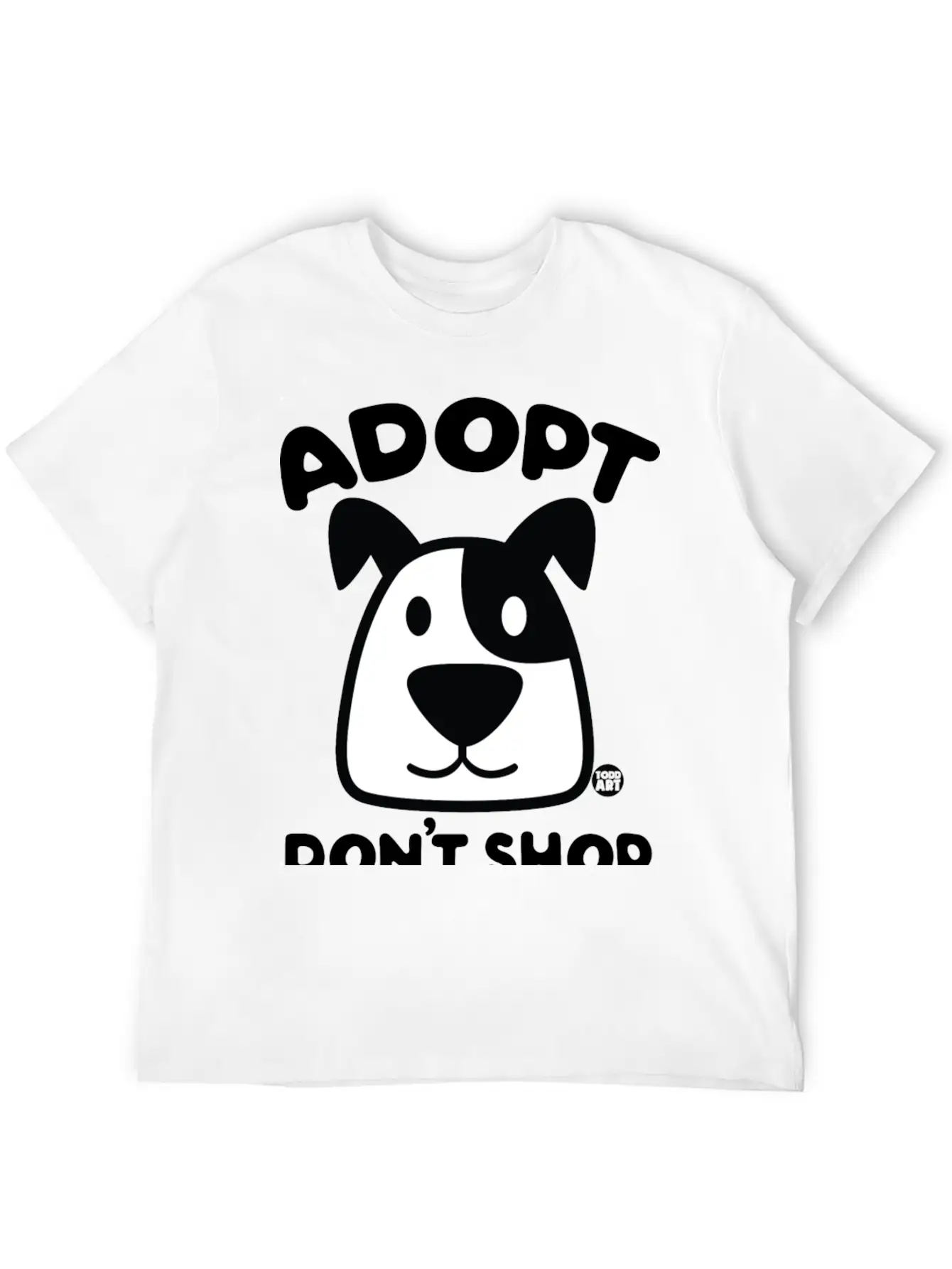 Adopt Dont Shop 1 Comfortable Minimalist Graphic Tee – Summer Style Essential