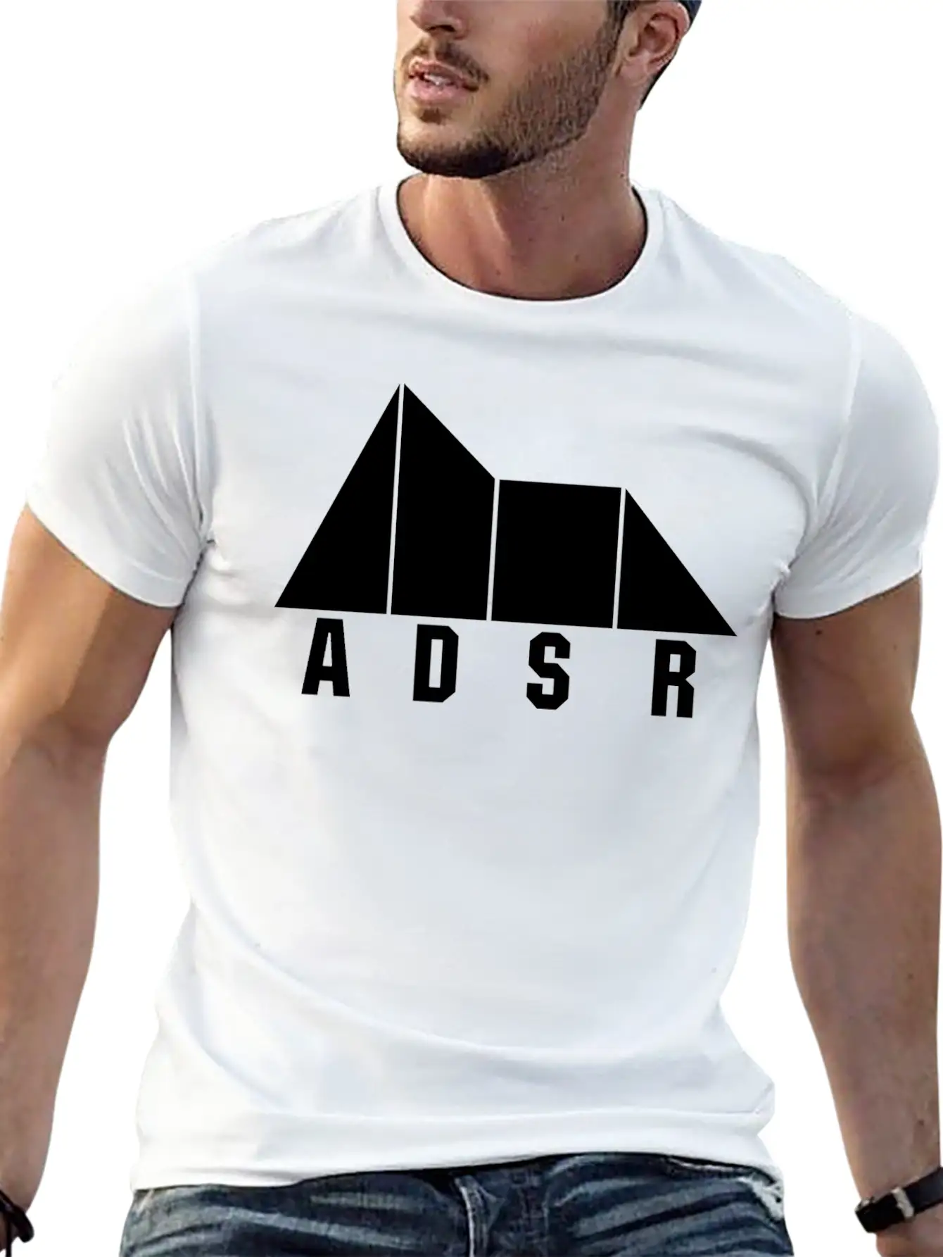 ADSR Synthesizer Music Musician Keyboard Gift Unisex Short Sleeve Soft Cotton T-Shirt – Casual Everyday Wear