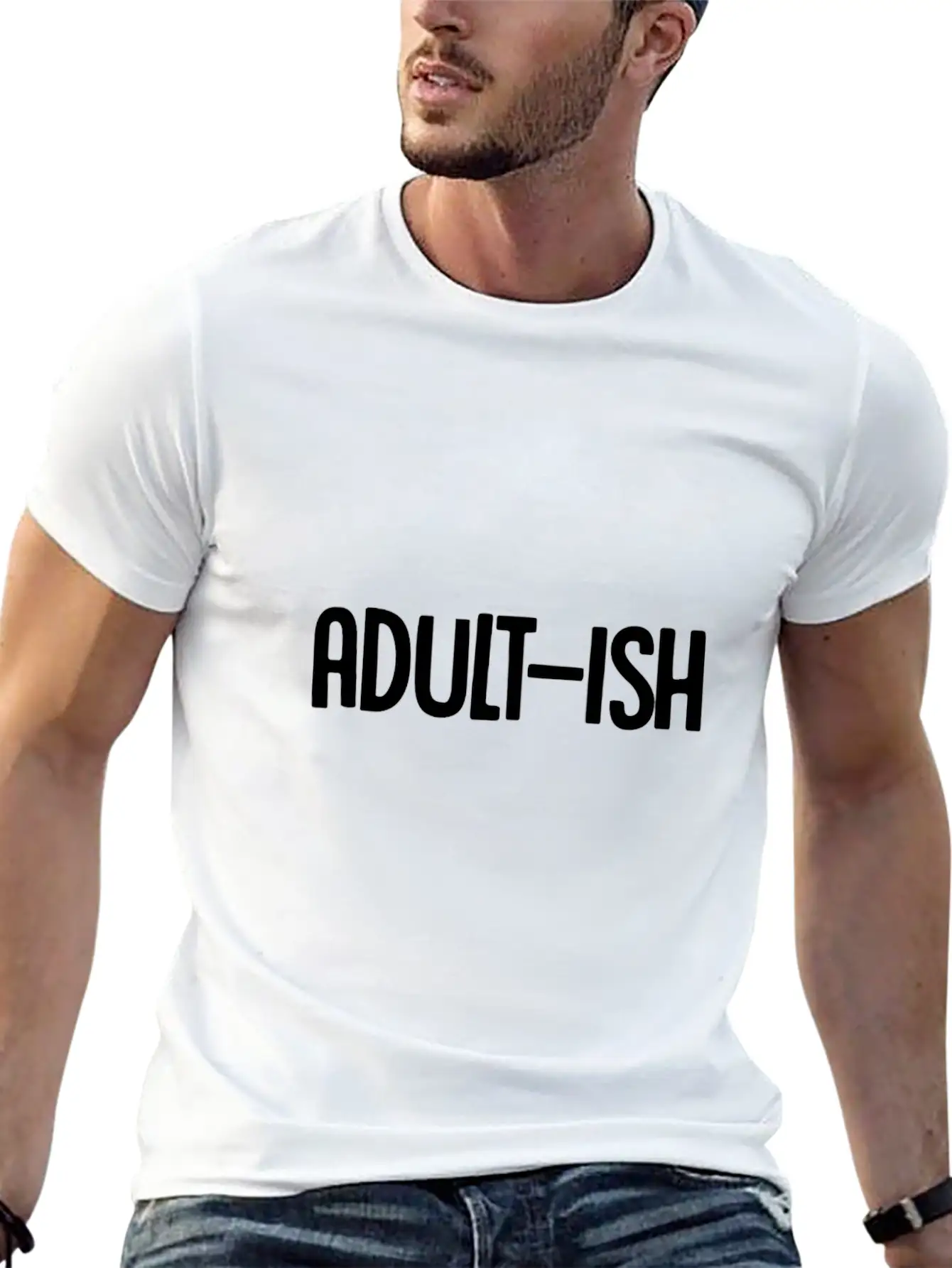 Adultish Graphic Sarcastic Novelty Funny Unisex Casual T-Shirt – Clean Design For Daily Comfort