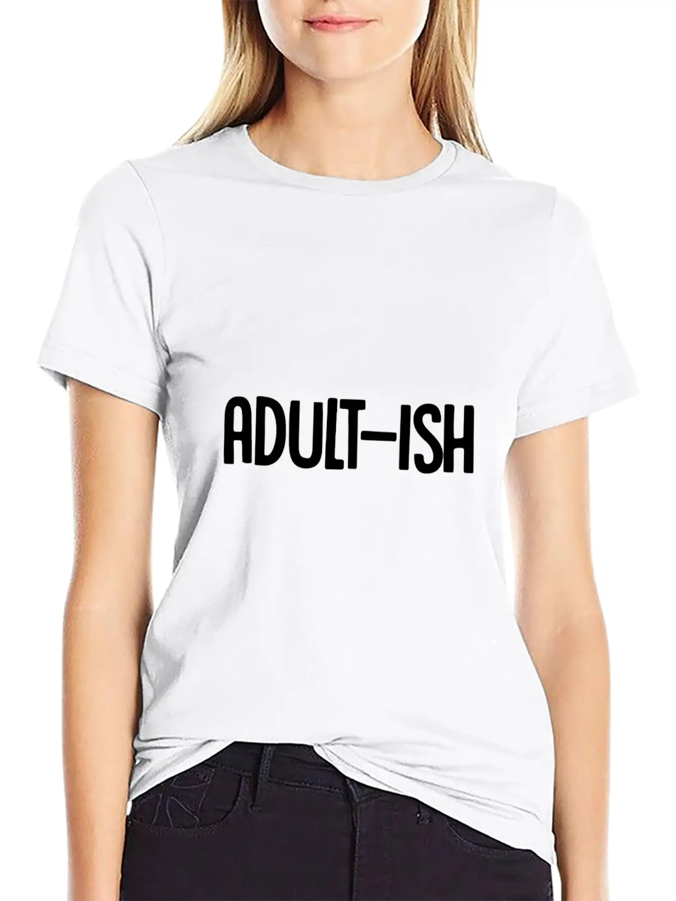 Adultish Graphic Sarcastic Novelty Funny Unisex Casual T-Shirt – Clean Design For Daily Comfort