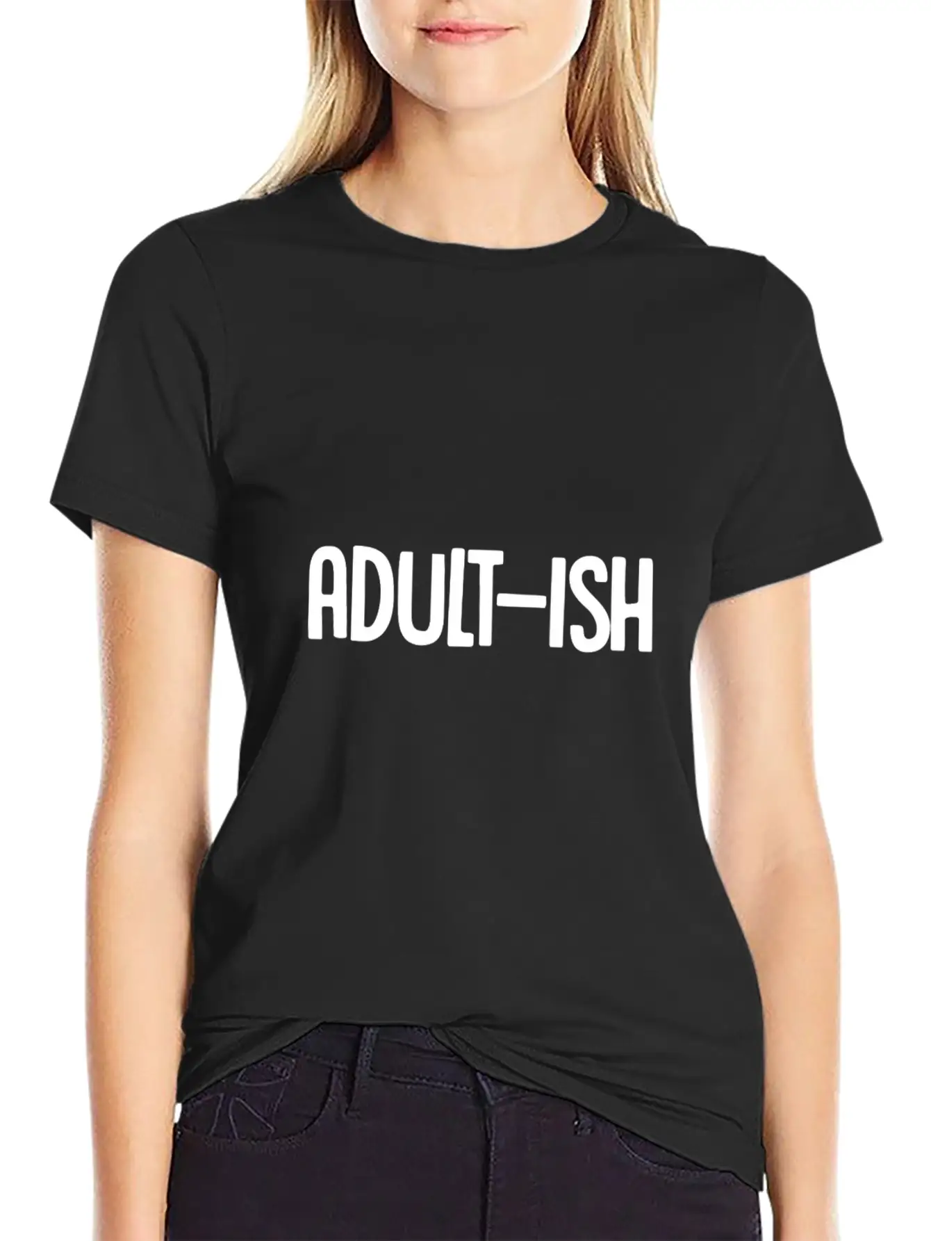 Adultish Graphic Sarcastic Novelty Funny Unisex Casual T-Shirt – Clean Design For Daily Comfort
