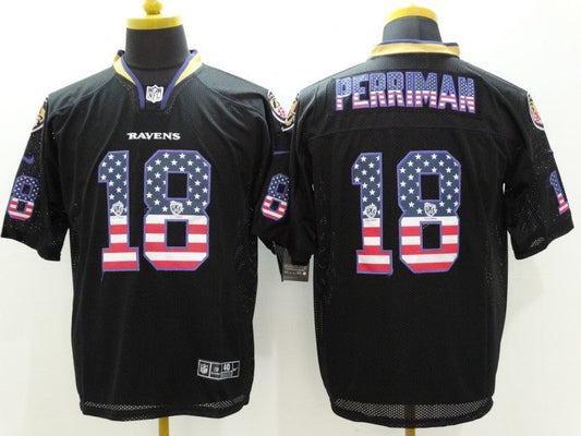 Men's Baltimore Ravens Rashad Perriman #18 Black Game Jerseys