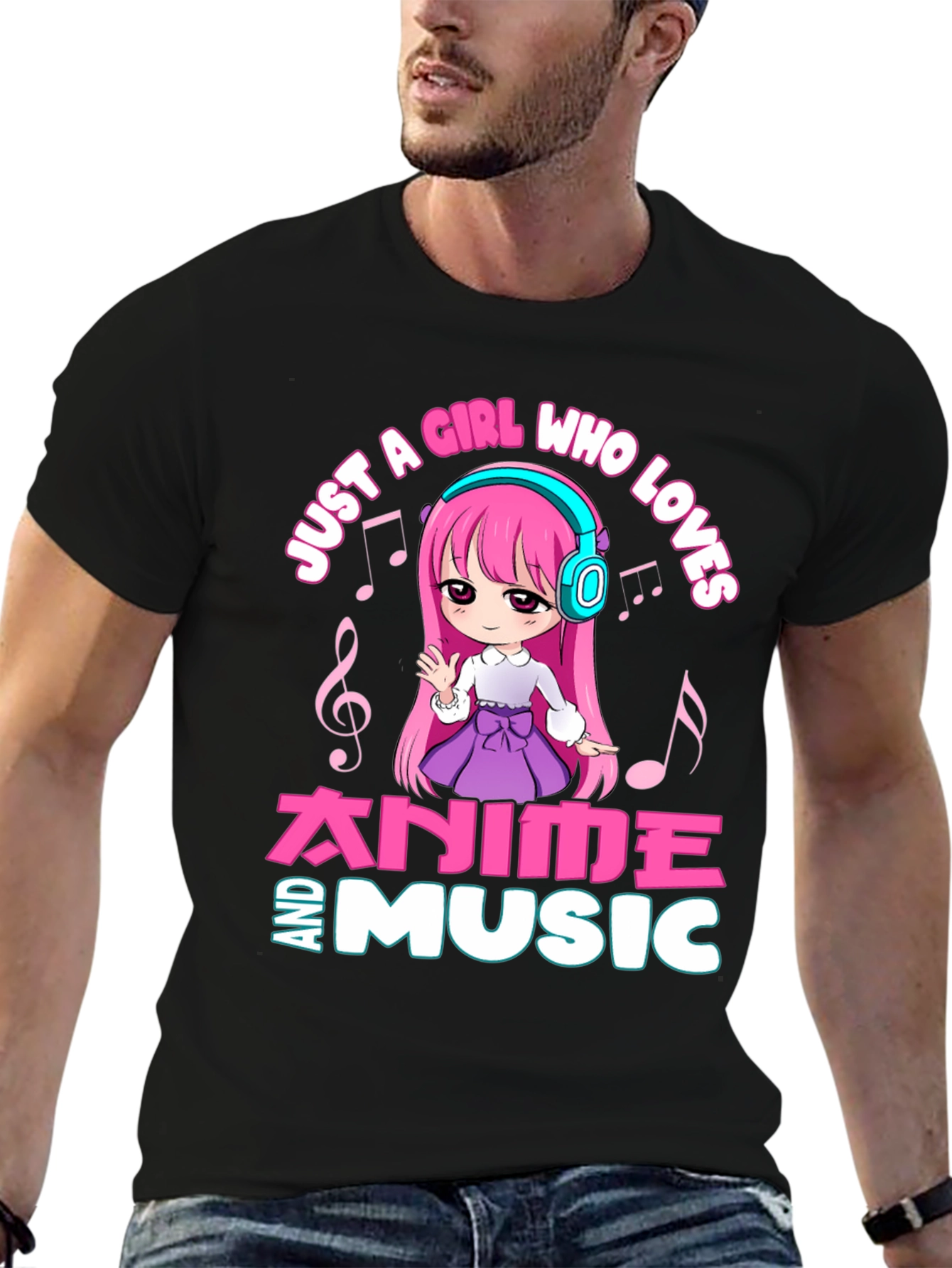 Anime and Music Girl T-Shirt