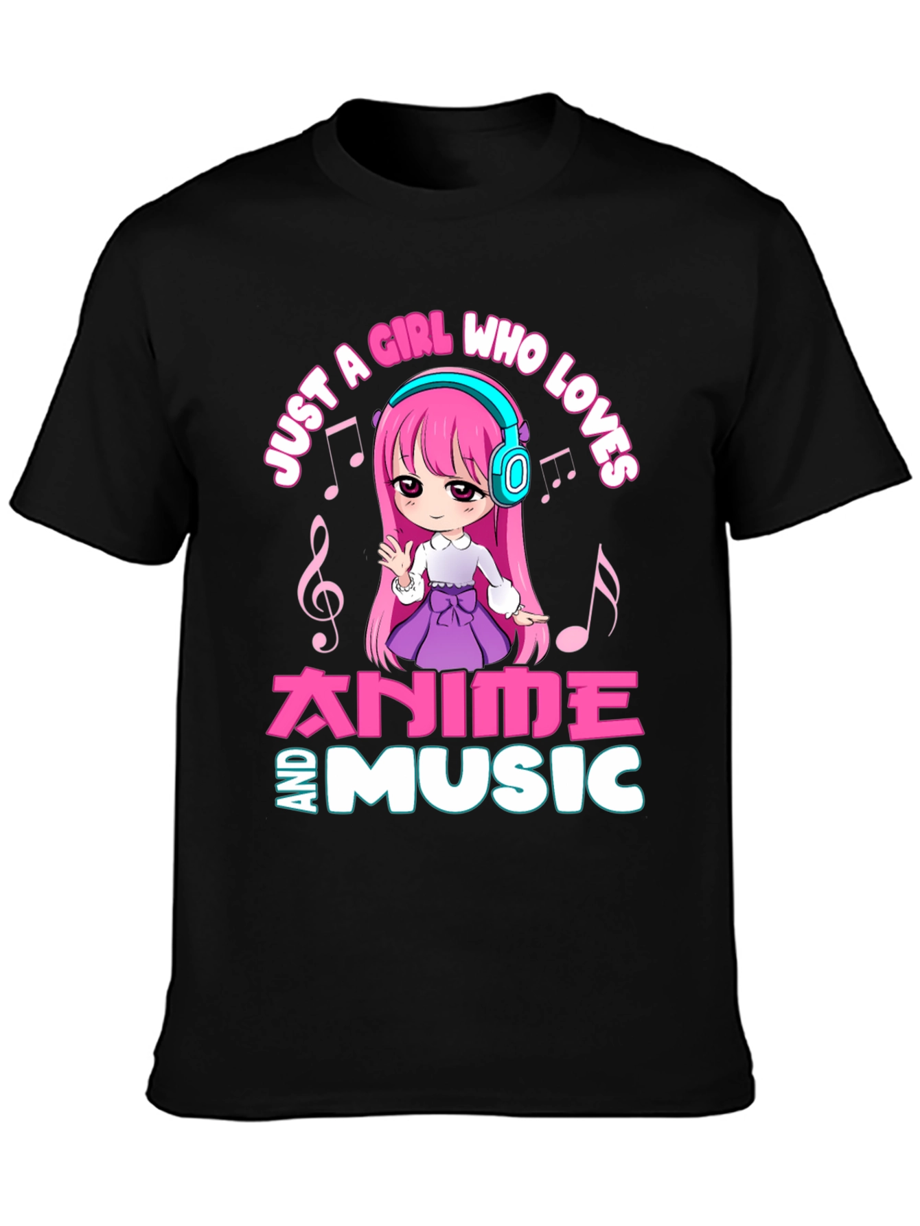 Anime and Music Girl T-Shirt