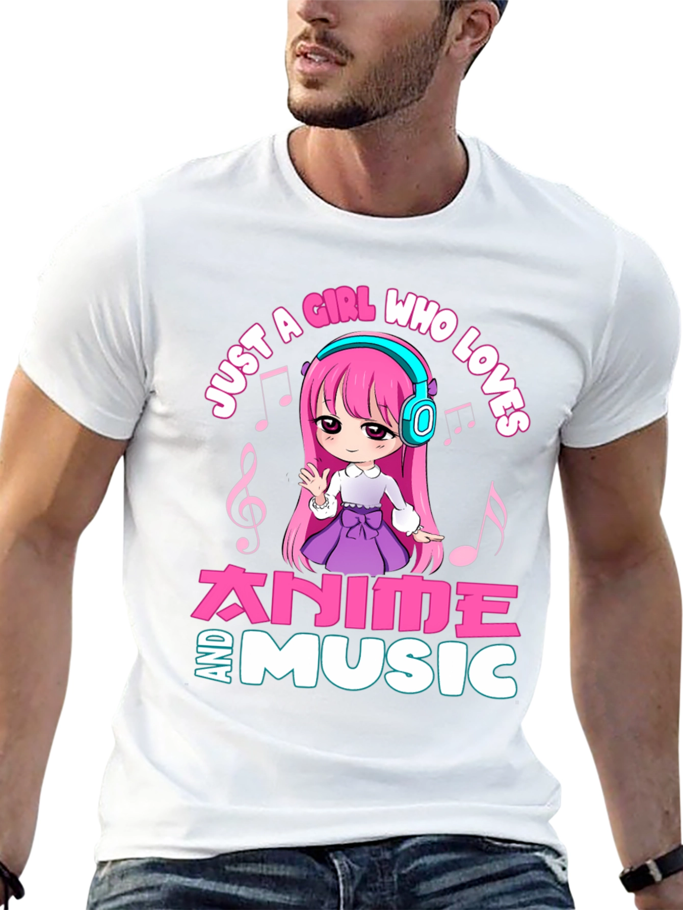 Anime and Music Girl T-Shirt