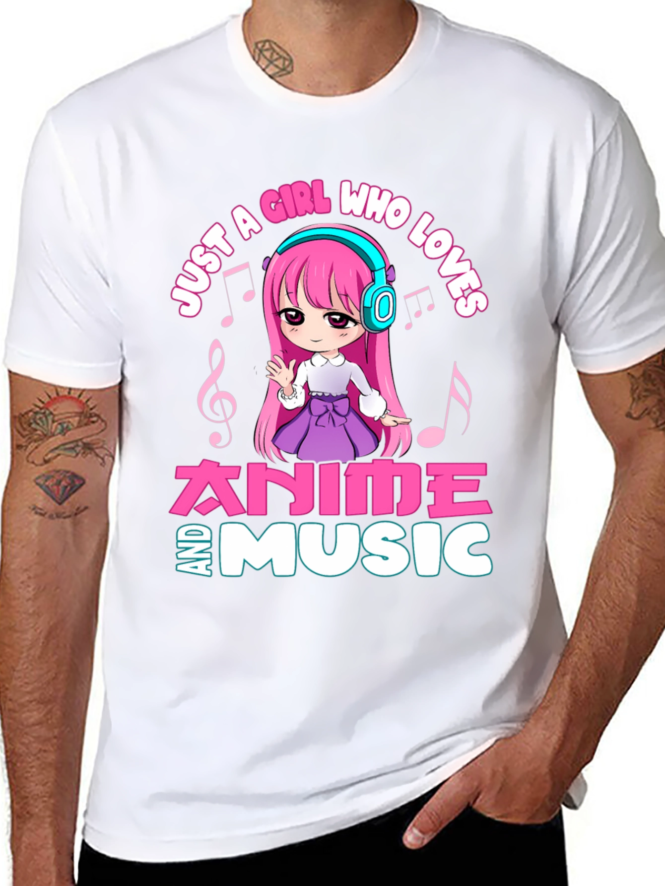 Anime and Music Girl T-Shirt