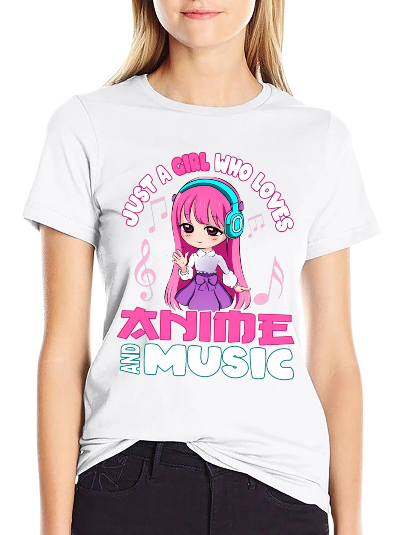 Anime and Music Girl T-Shirt