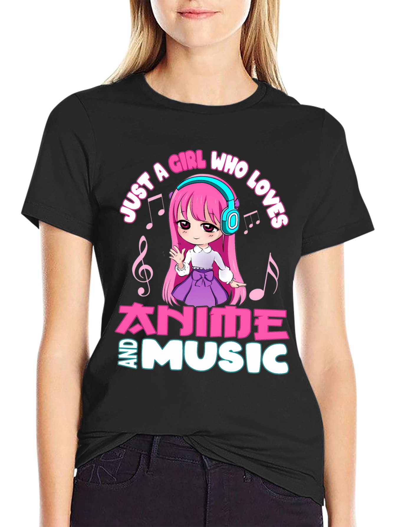 Anime and Music Girl T-Shirt