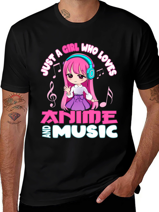 Anime and Music Girl T-Shirt
