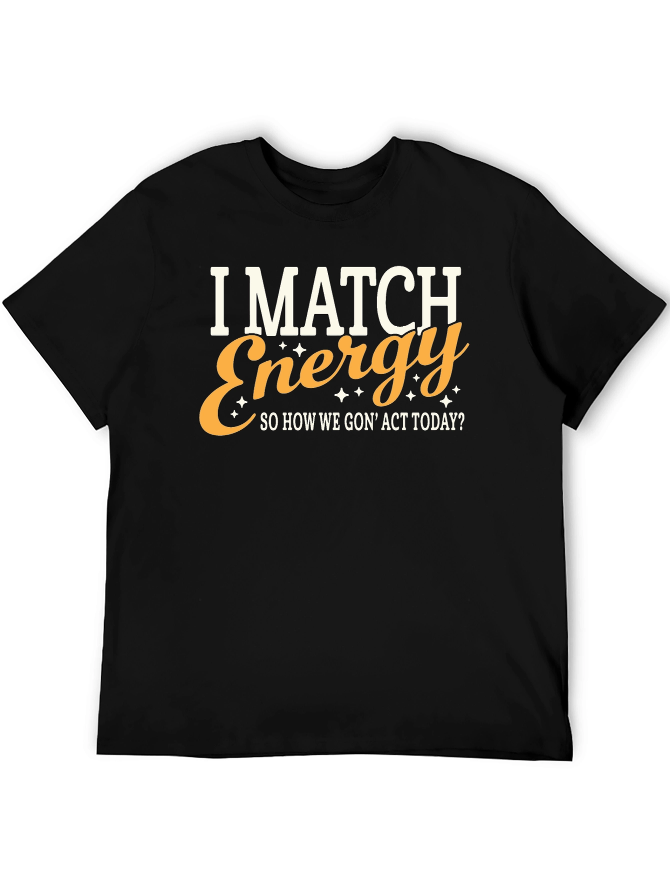 I MATCH ENERGY Graphic Print Crew Neck T-Shirt