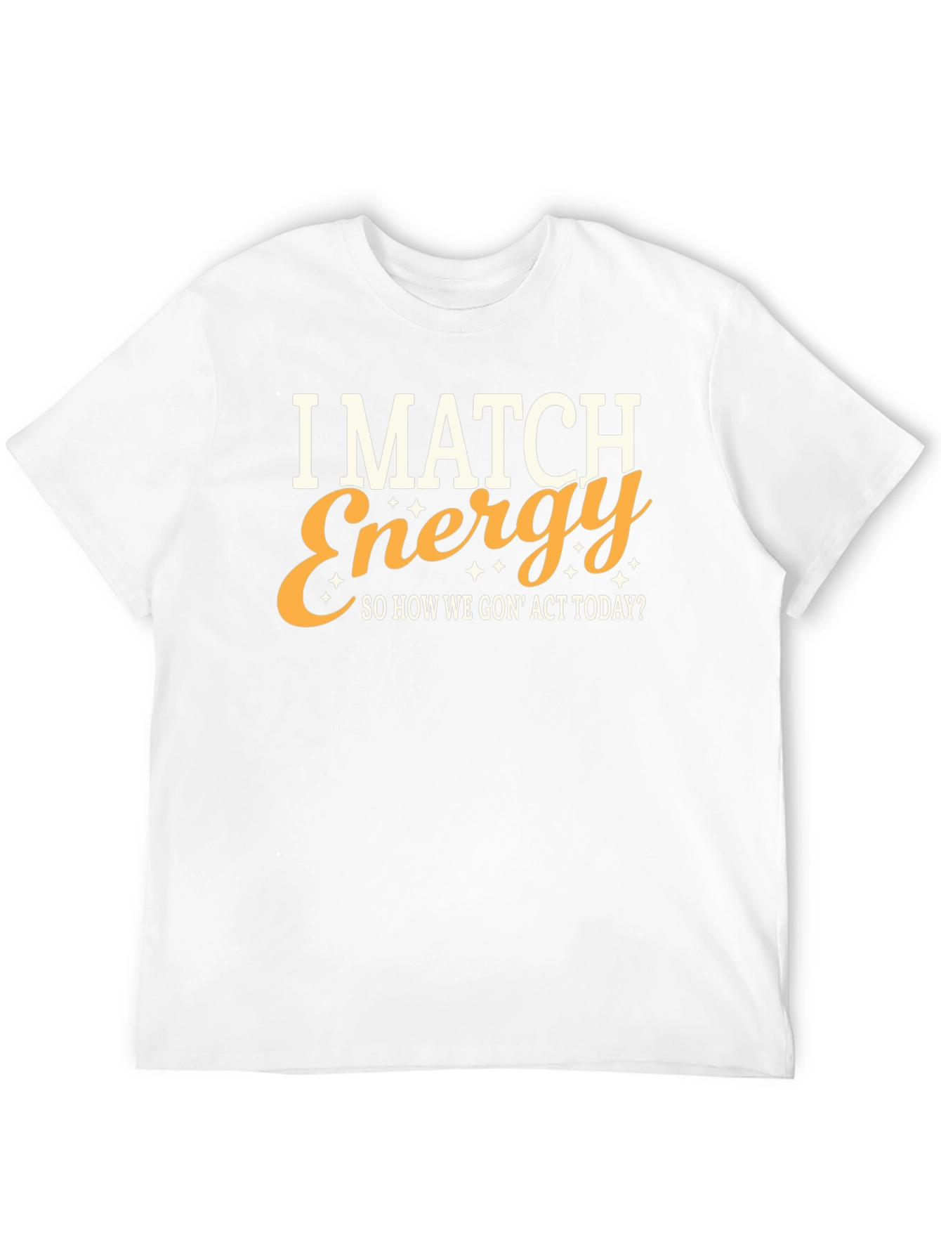 I MATCH ENERGY Graphic Print Crew Neck T-Shirt