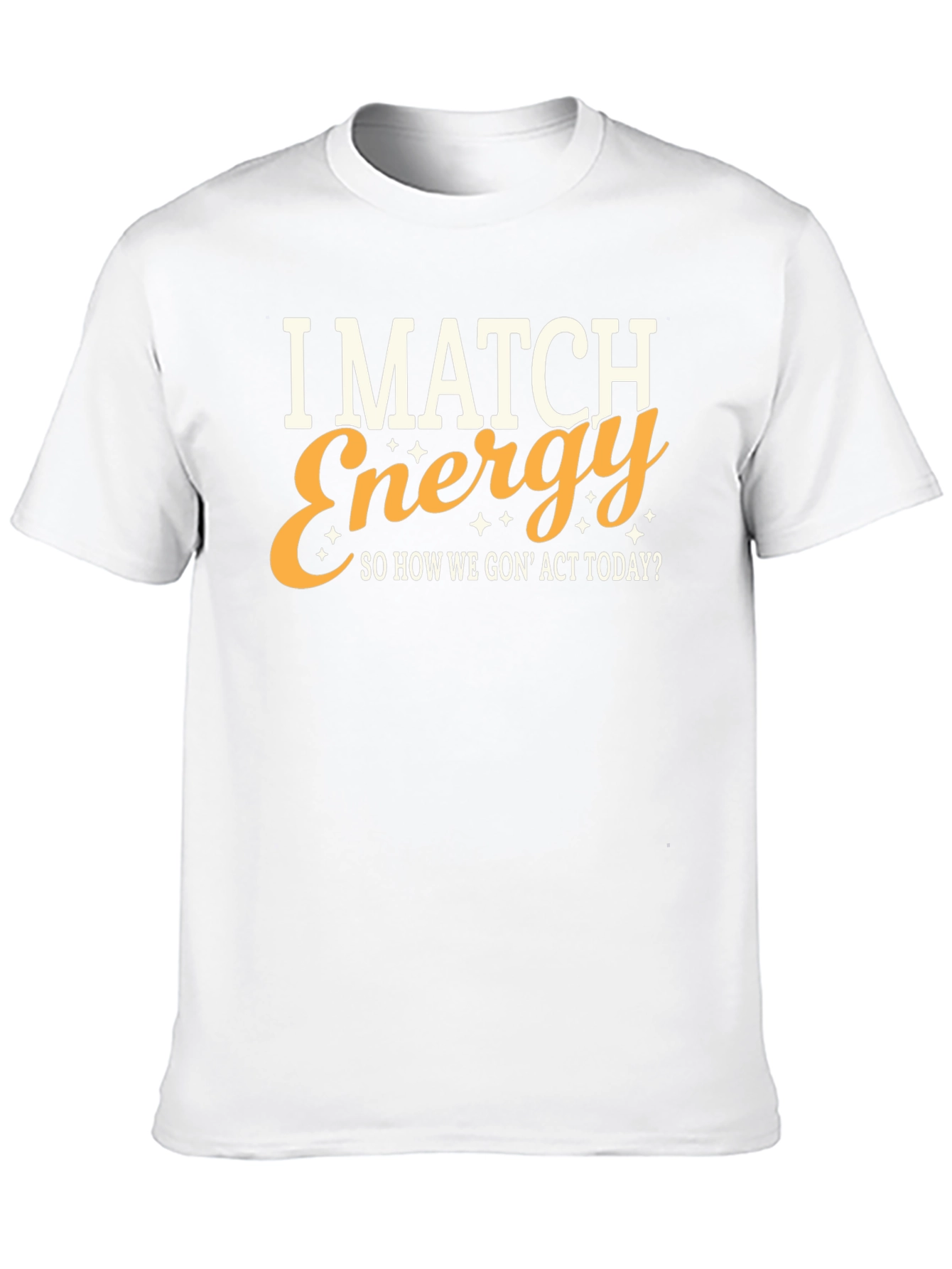 I MATCH ENERGY Graphic Print Crew Neck T-Shirt