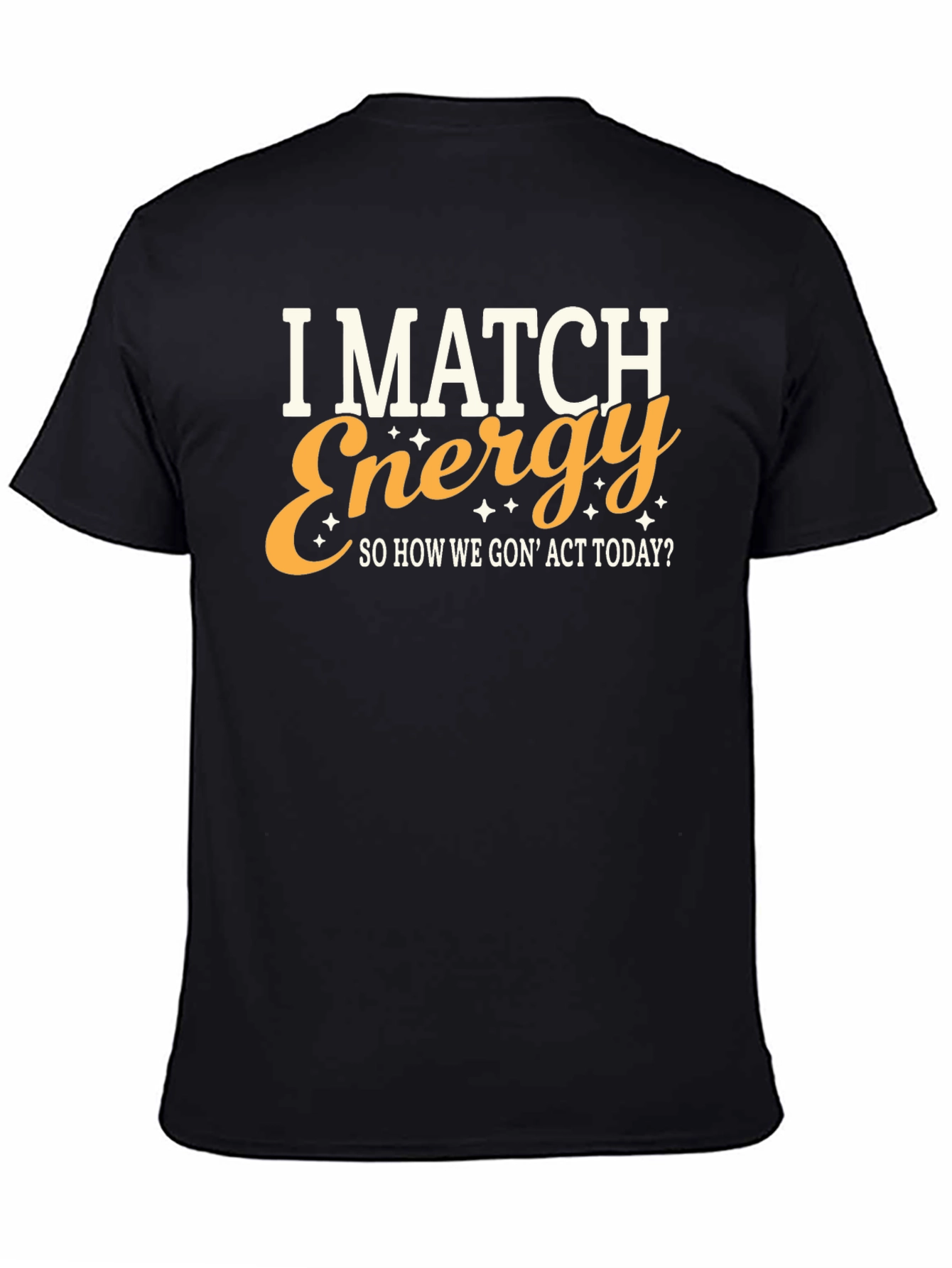I MATCH ENERGY Graphic Print Crew Neck T-Shirt