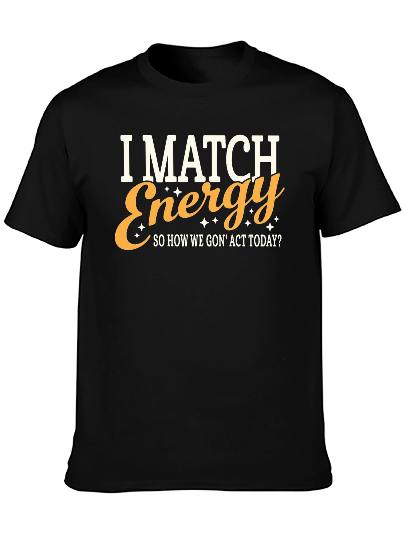 I MATCH ENERGY Graphic Print Crew Neck T-Shirt