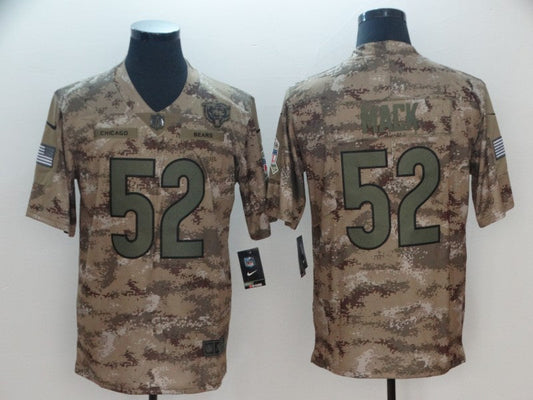 Men's Chicago Bears Khalil Mack #52 Camouflage Game Jerseys