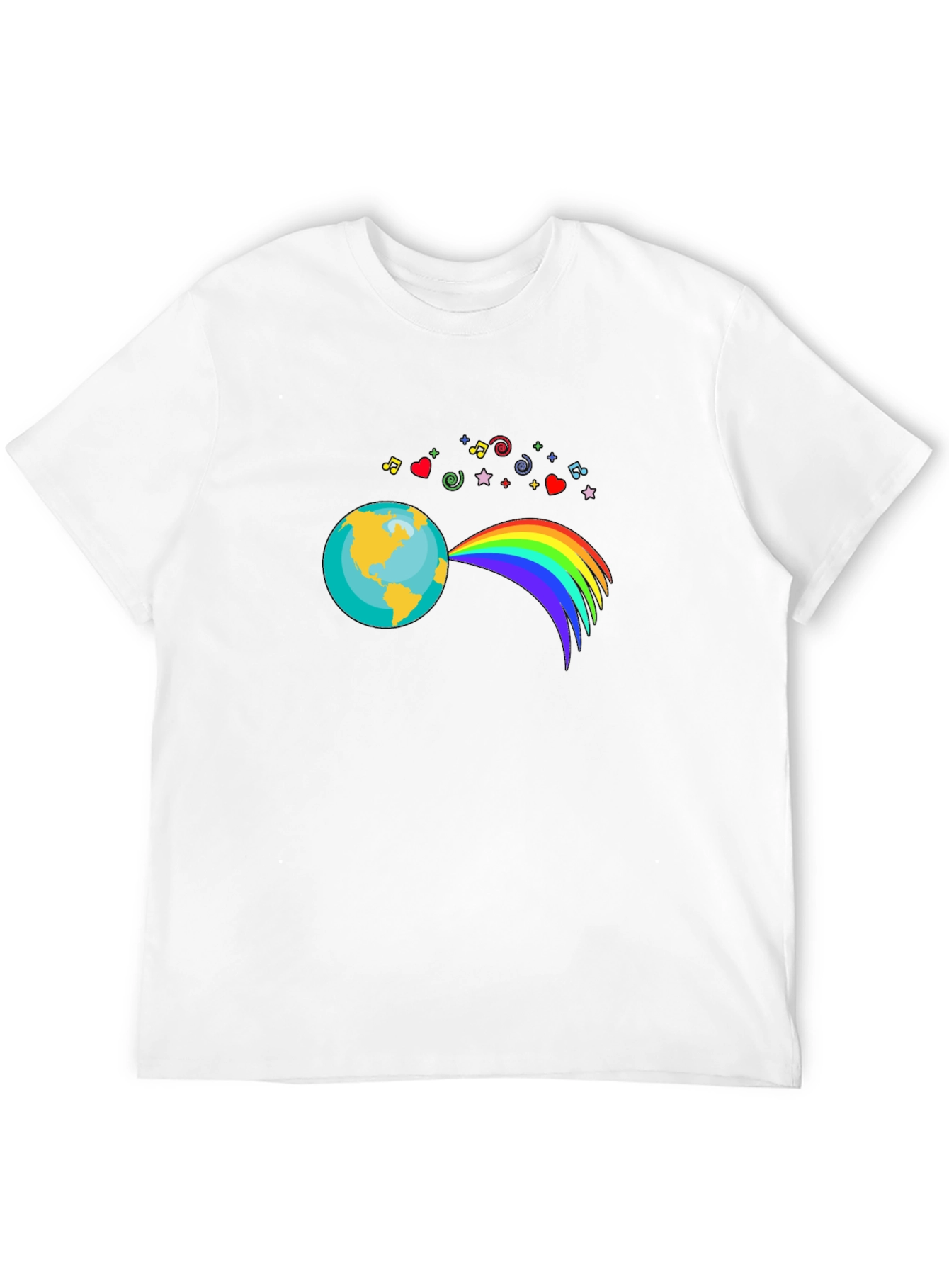 Earth Rainbow Graphic T-Shirt - Black