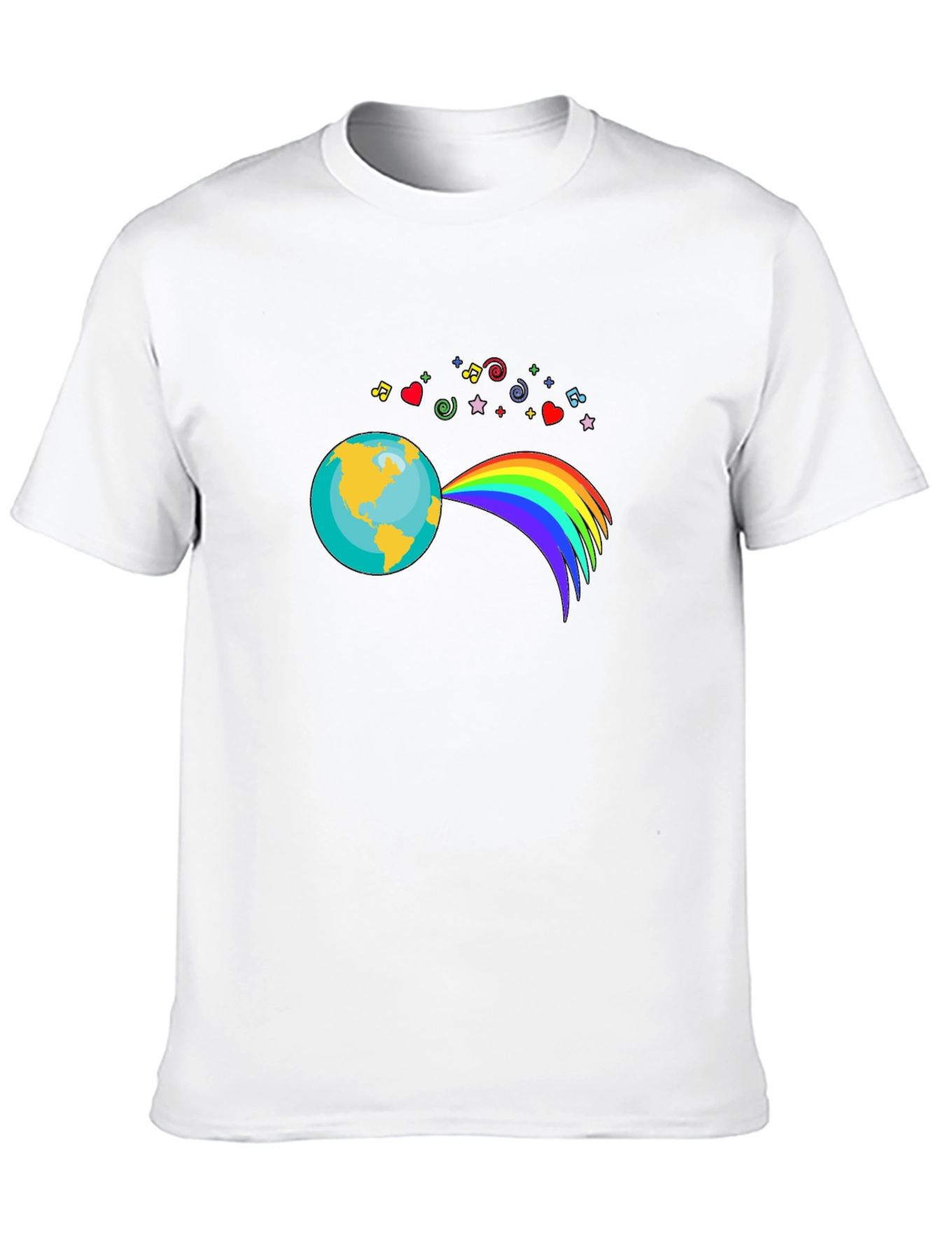 Earth Rainbow Graphic T-Shirt - Black