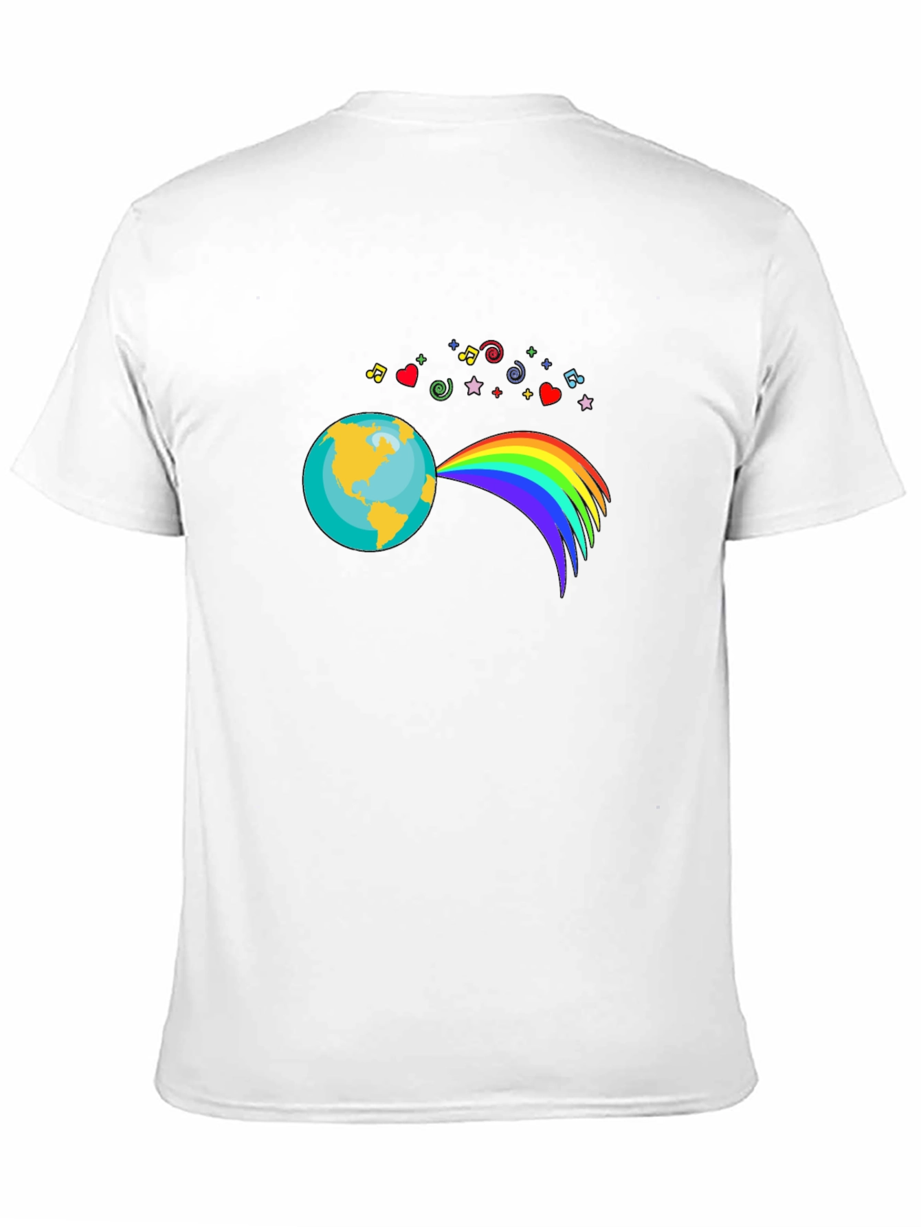 Earth Rainbow Graphic T-Shirt - Black