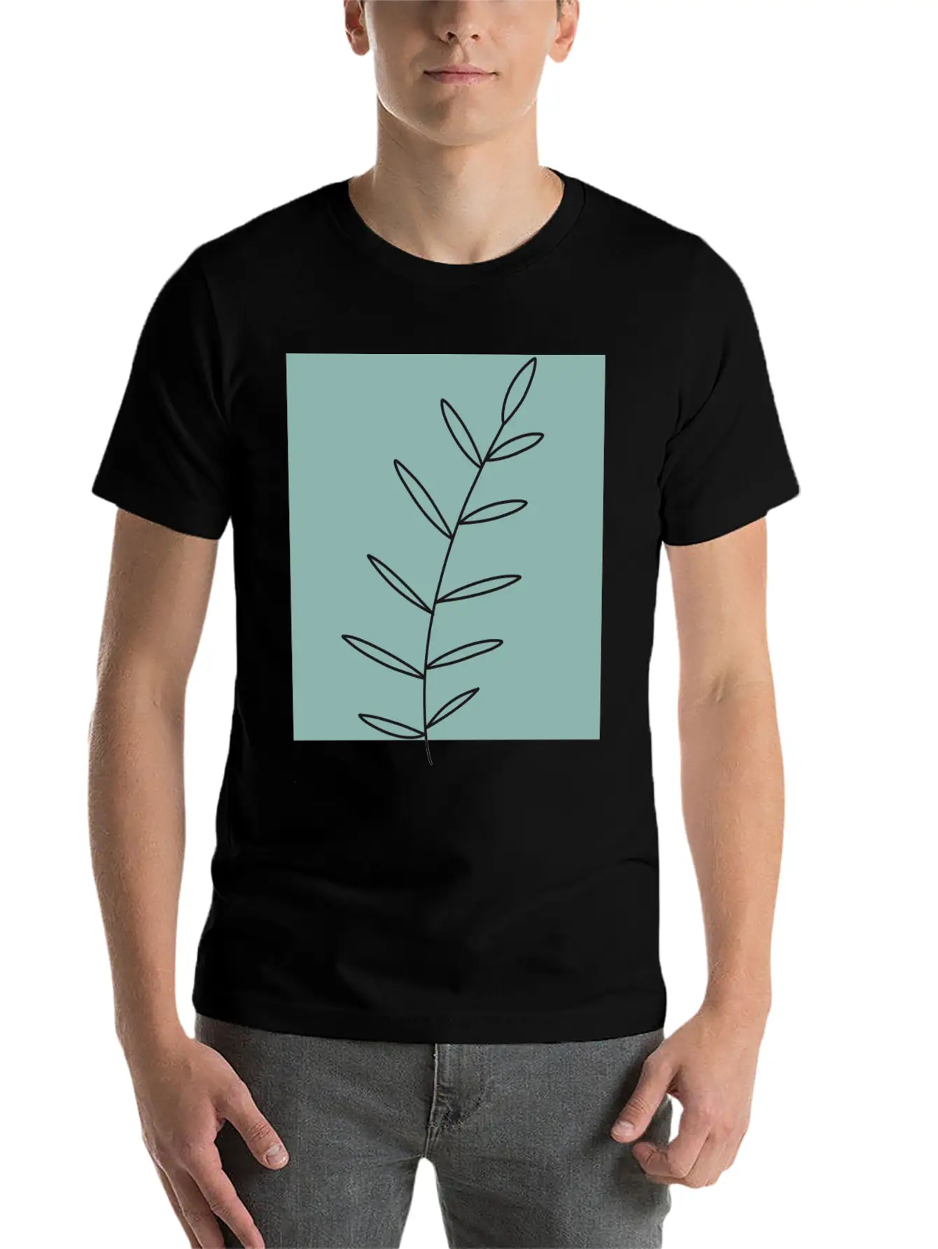 Aesthetic Leaf Essential Unisex Summer Tee – Soft Cotton Casual Fit