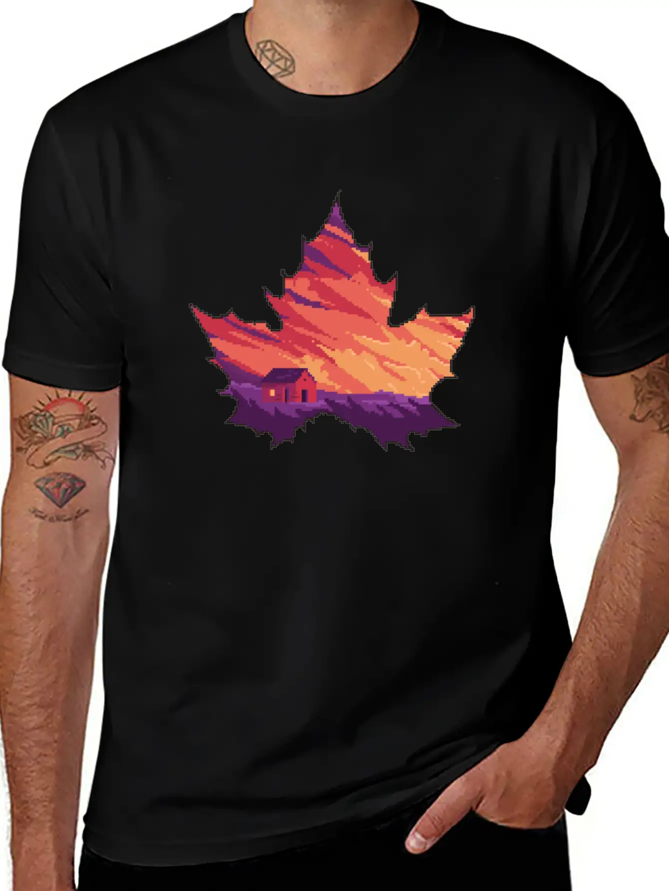 Aesthetic Leaves Unisex Short Sleeve Soft Cotton T-Shirt – Casual Everyday Wear