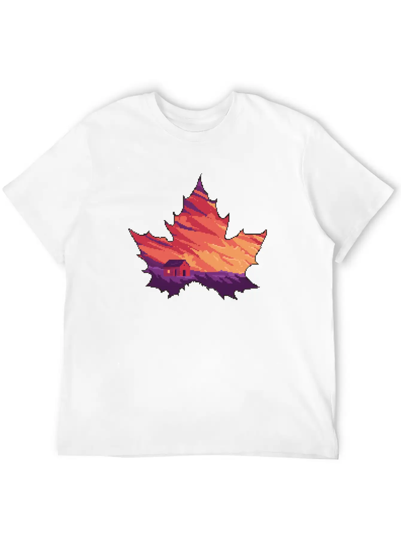 Aesthetic Leaves Unisex Short Sleeve Soft Cotton T-Shirt – Casual Everyday Wear