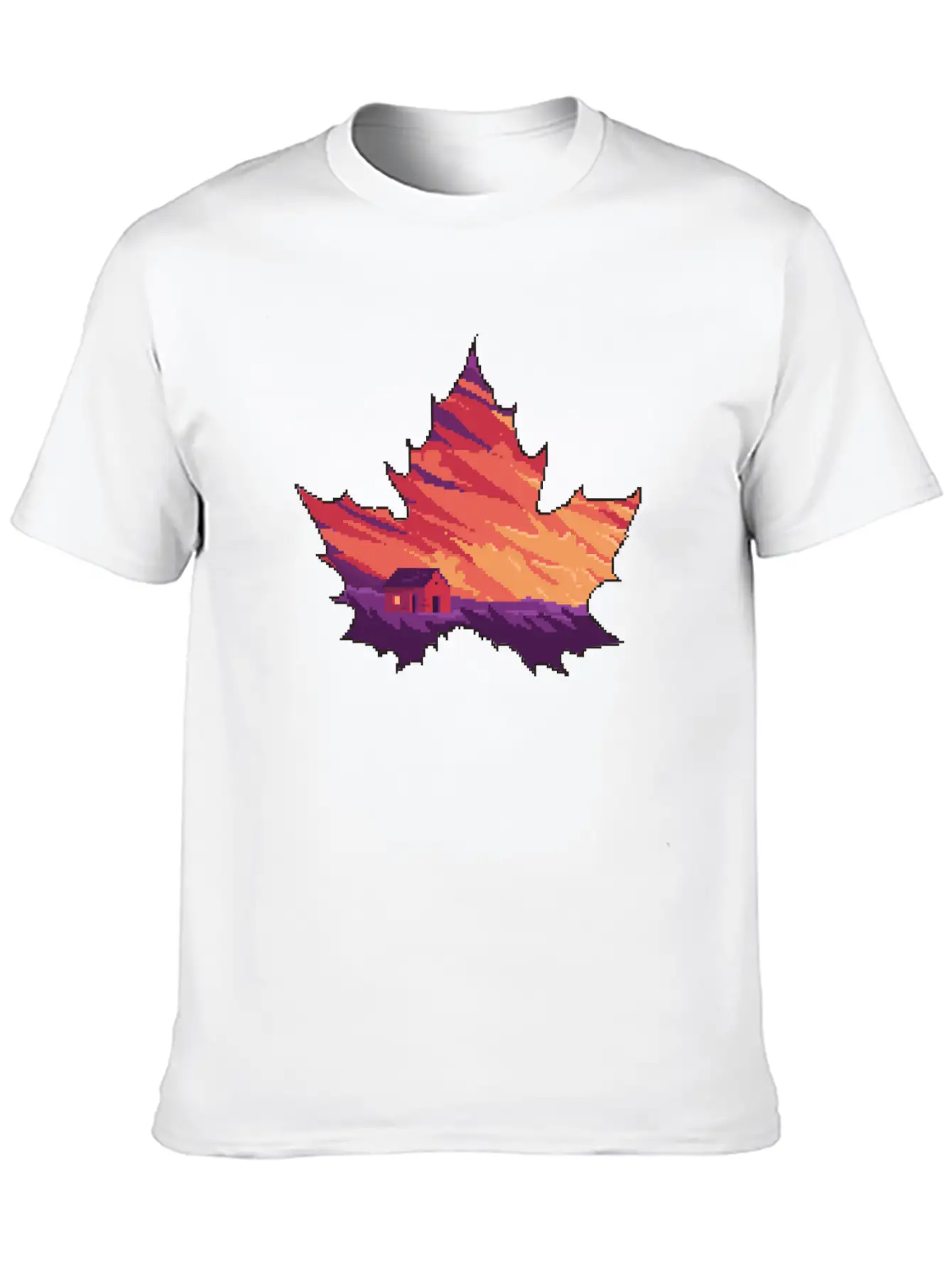 Aesthetic Leaves Unisex Short Sleeve Soft Cotton T-Shirt – Casual Everyday Wear