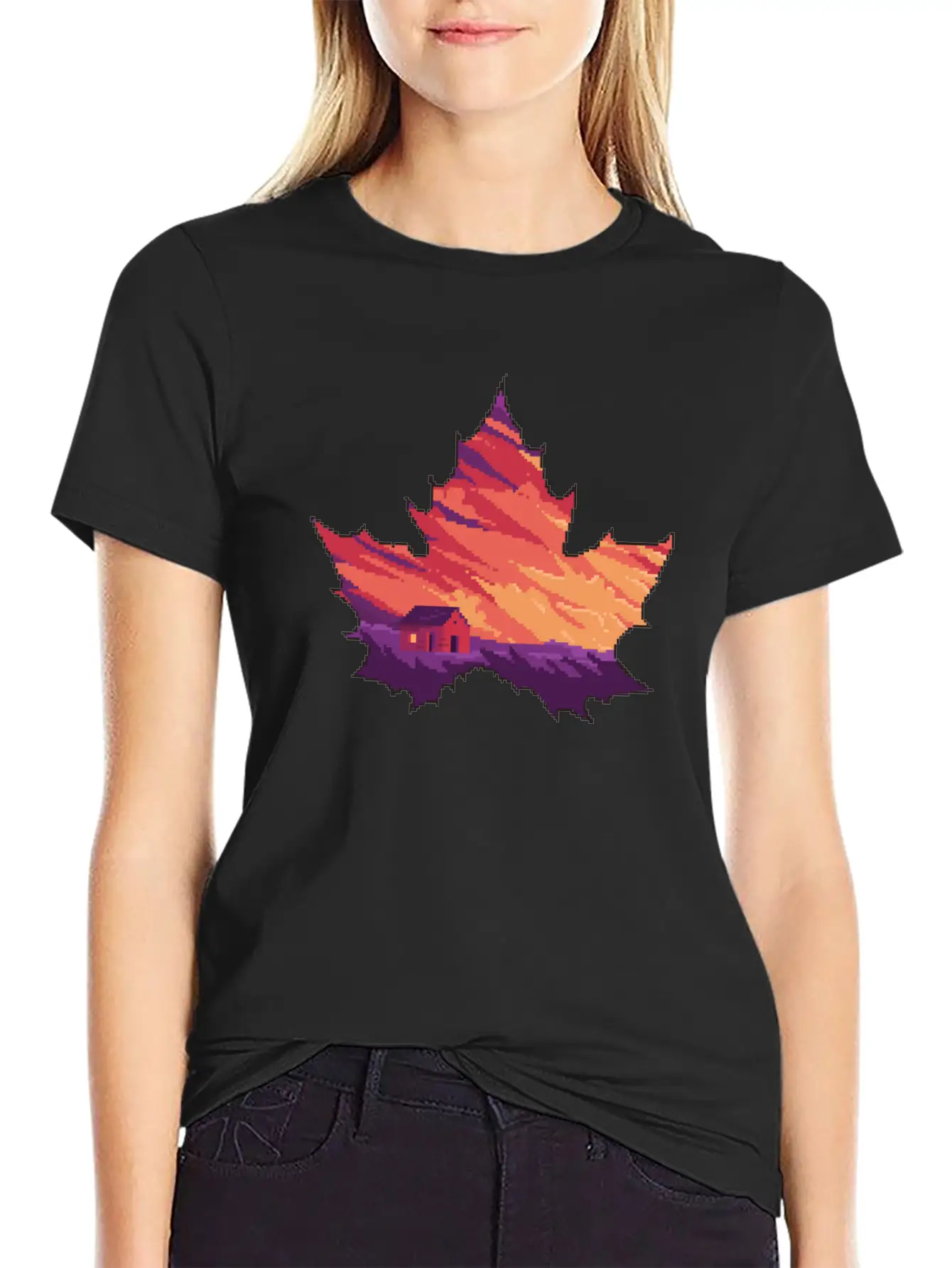 Aesthetic Leaves Unisex Short Sleeve Soft Cotton T-Shirt – Casual Everyday Wear