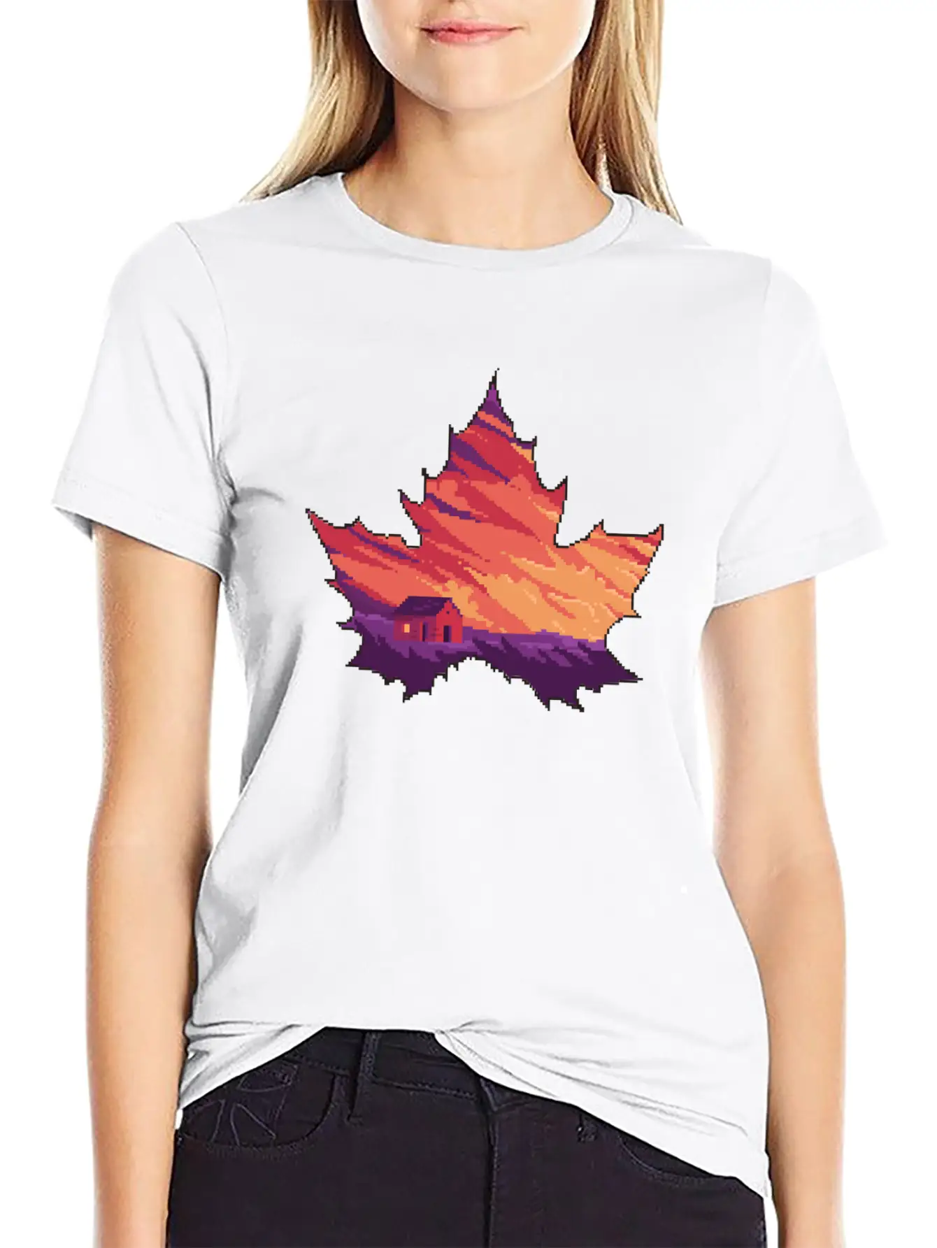 Aesthetic Leaves Unisex Short Sleeve Soft Cotton T-Shirt – Casual Everyday Wear