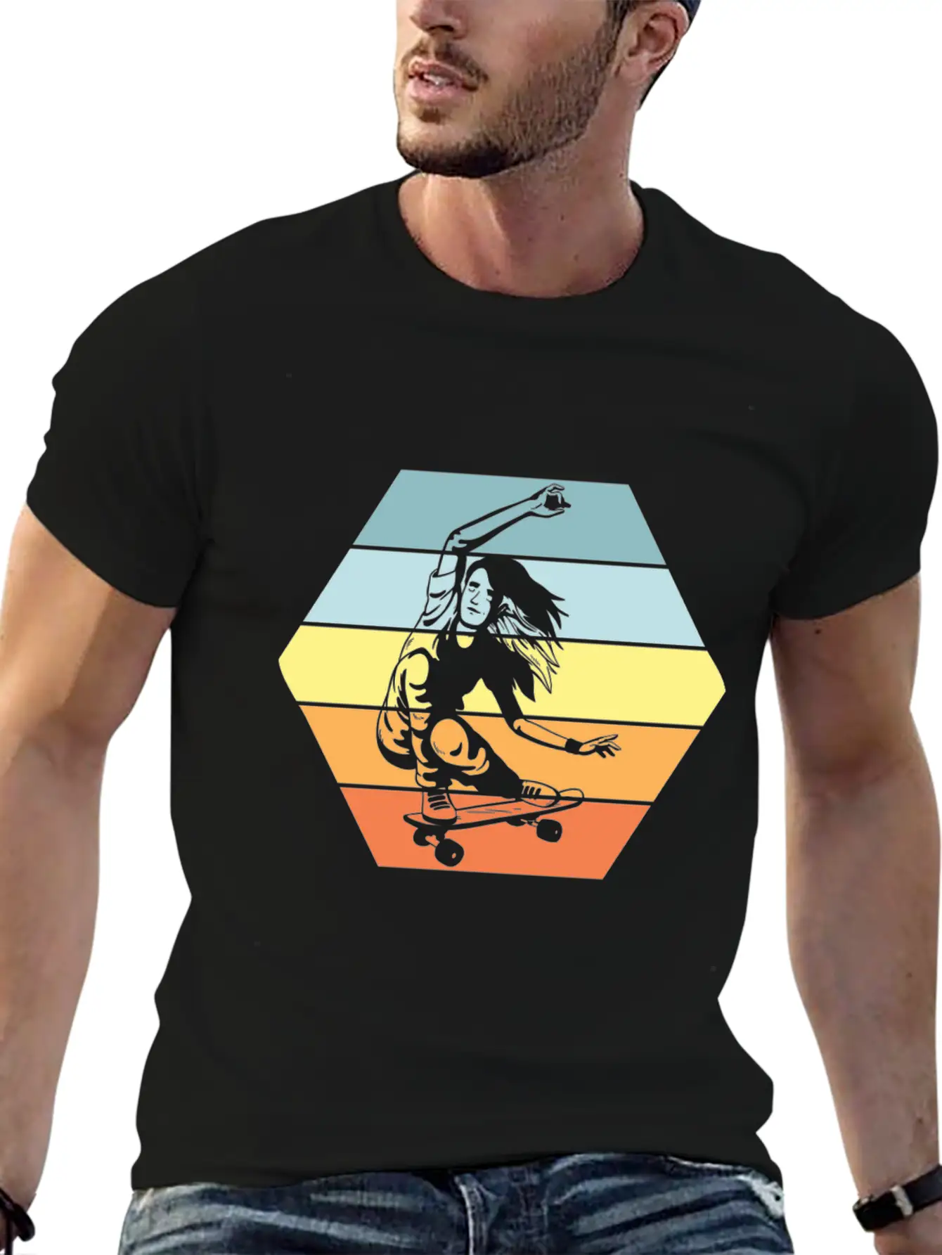 Aesthetic Retro Skater Girls Timeless Short Sleeve Tee – Comfy And Minimalist Design