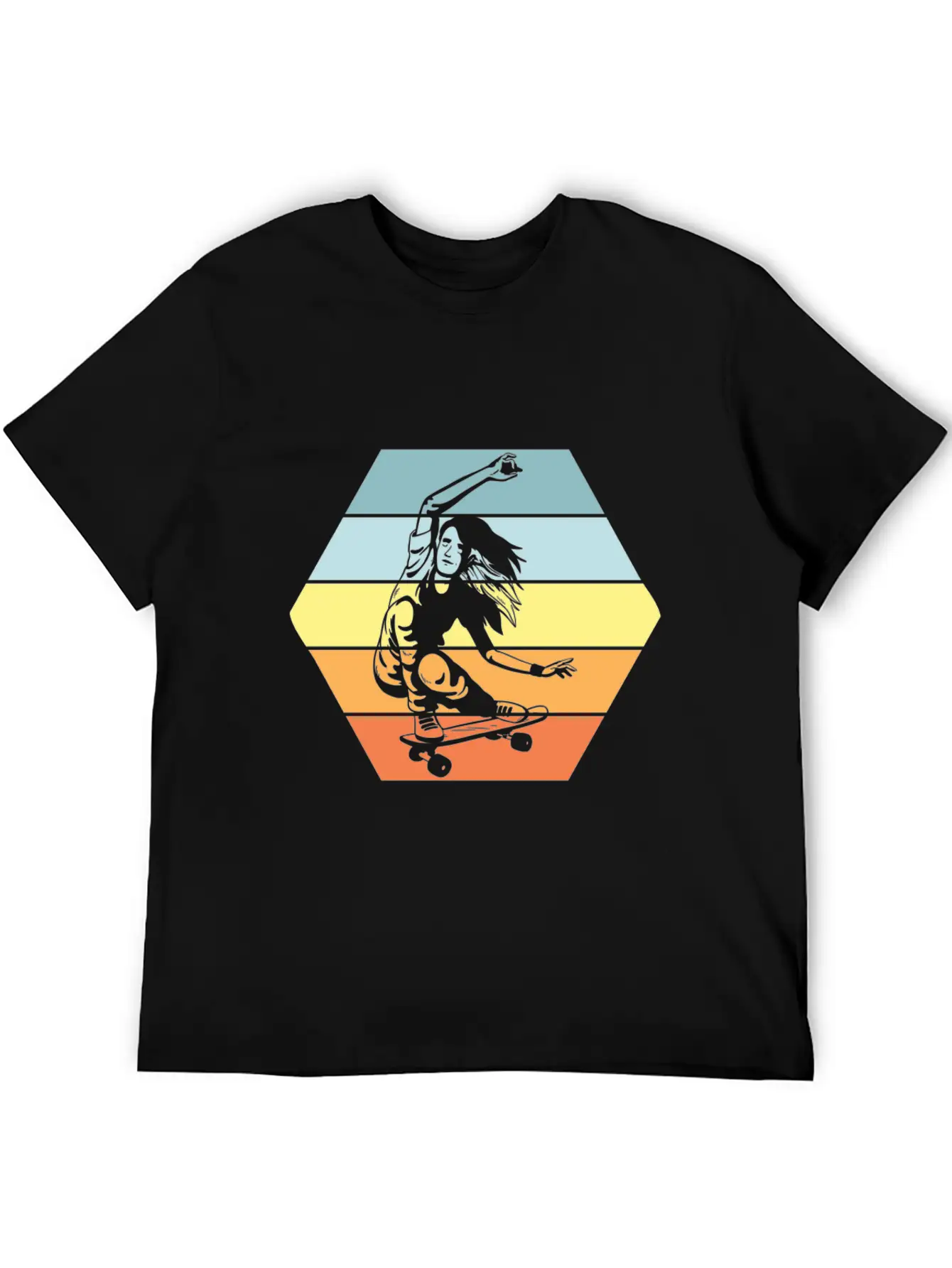 Aesthetic Retro Skater Girls Timeless Short Sleeve Tee – Comfy And Minimalist Design