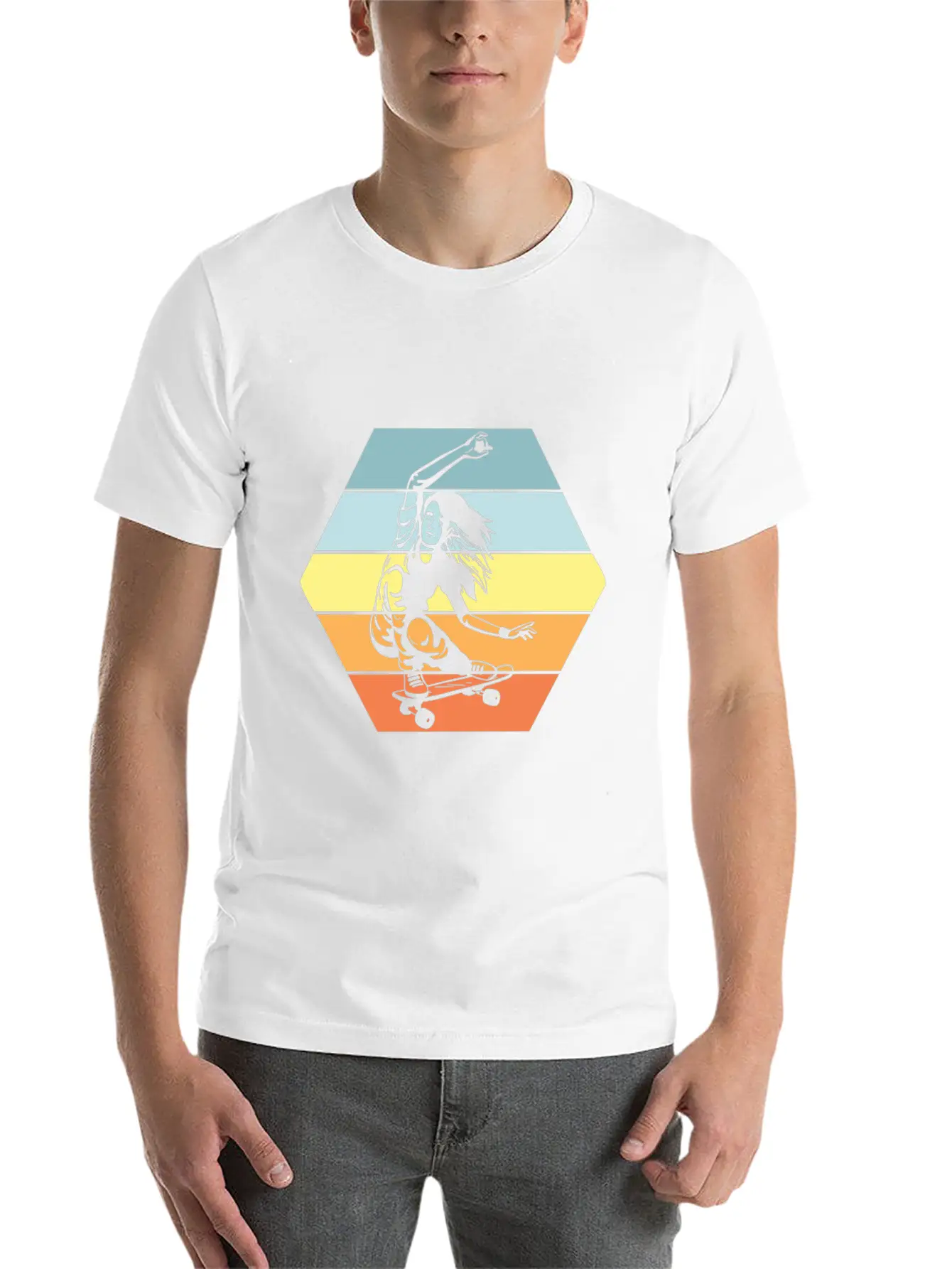 Aesthetic Retro Skater Girls Timeless Short Sleeve Tee – Comfy And Minimalist Design