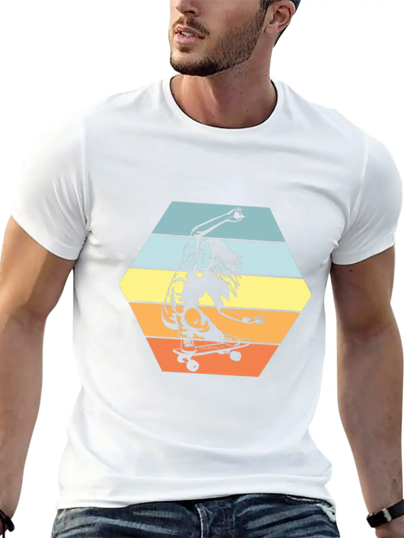 Aesthetic Retro Skater Girls Timeless Short Sleeve Tee – Comfy And Minimalist Design