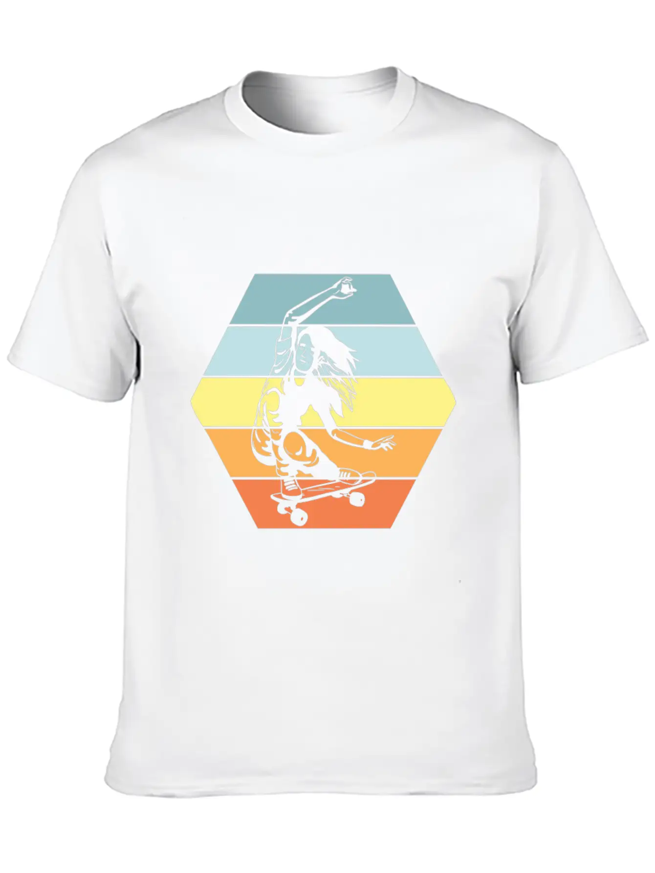 Aesthetic Retro Skater Girls Timeless Short Sleeve Tee – Comfy And Minimalist Design