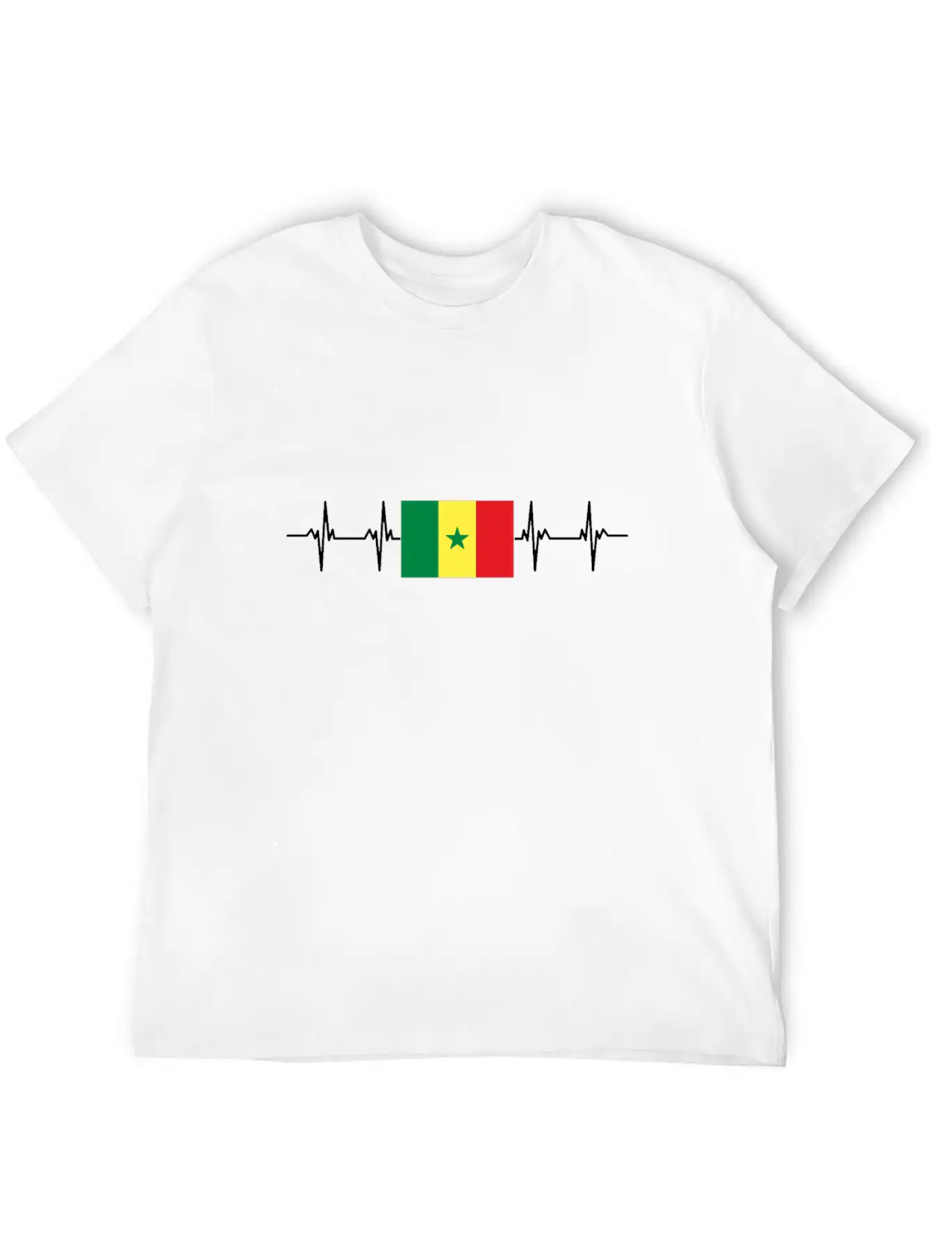 African Flag - Senegal Basic Graphic T-Shirt – Daily Comfort In Soft Cotton