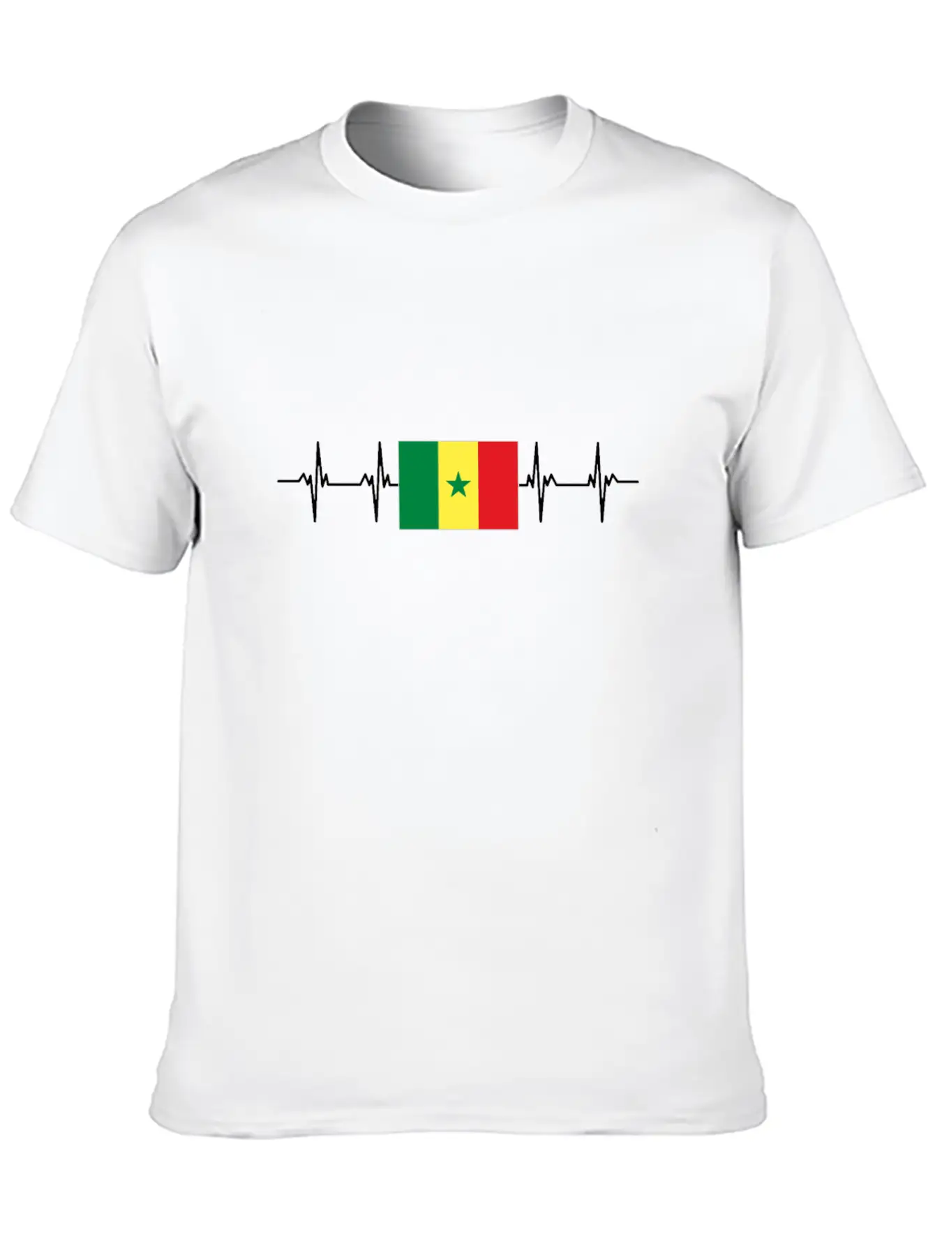 African Flag - Senegal Basic Graphic T-Shirt – Daily Comfort In Soft Cotton
