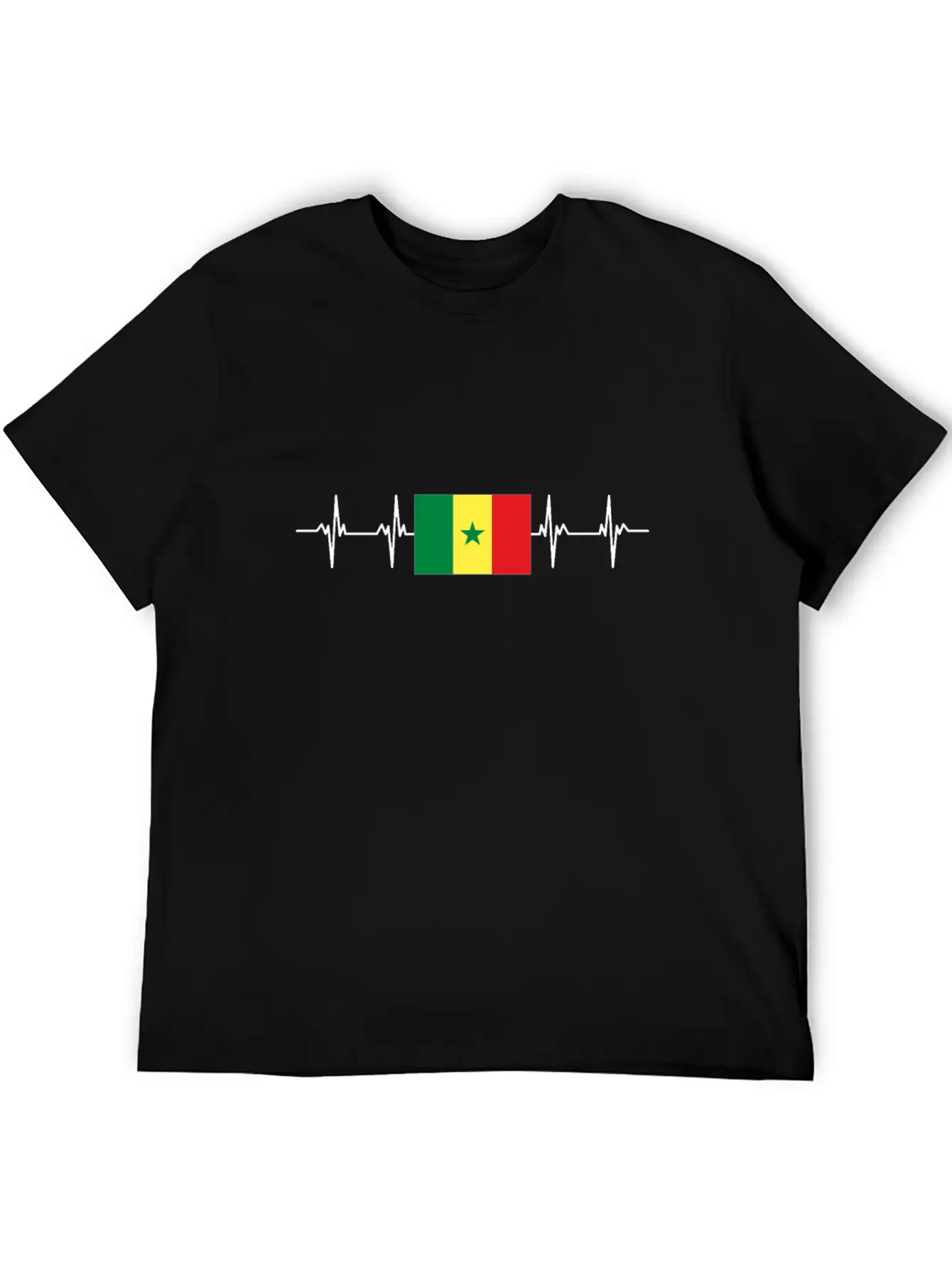 African Flag - Senegal Basic Graphic T-Shirt – Daily Comfort In Soft Cotton