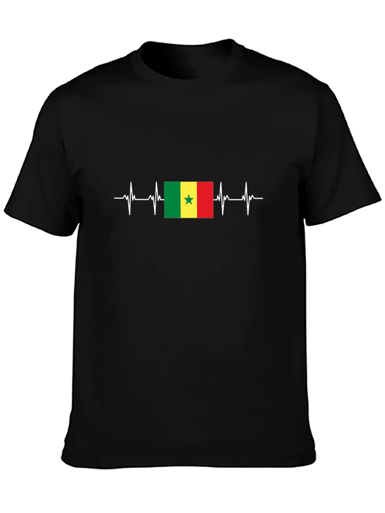 African Flag - Senegal Basic Graphic T-Shirt – Daily Comfort In Soft Cotton