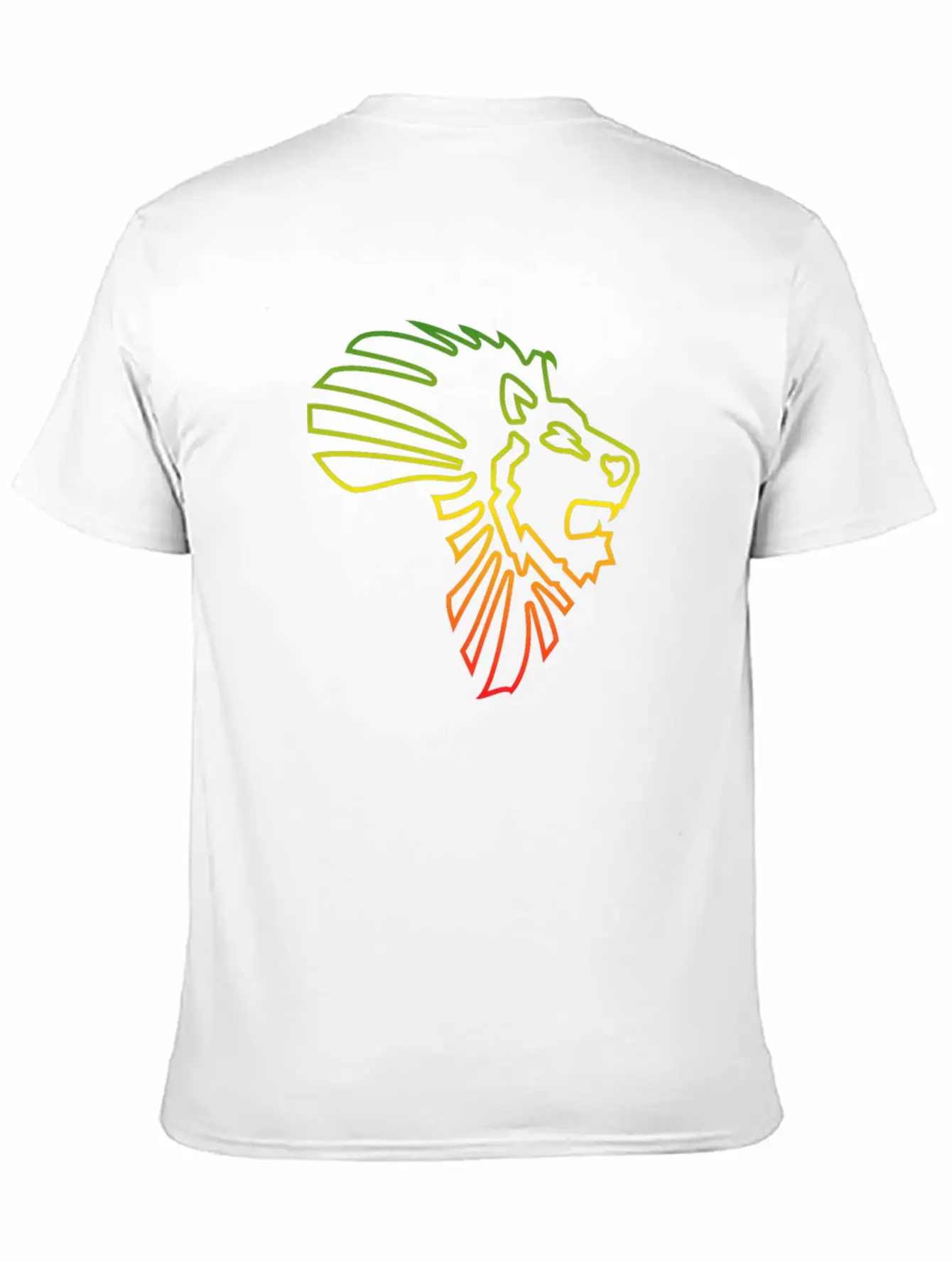 African Map African Lion Red Gold Green Outline Stylish Everyday T-Shirt – Unisex Basic Cotton Tee