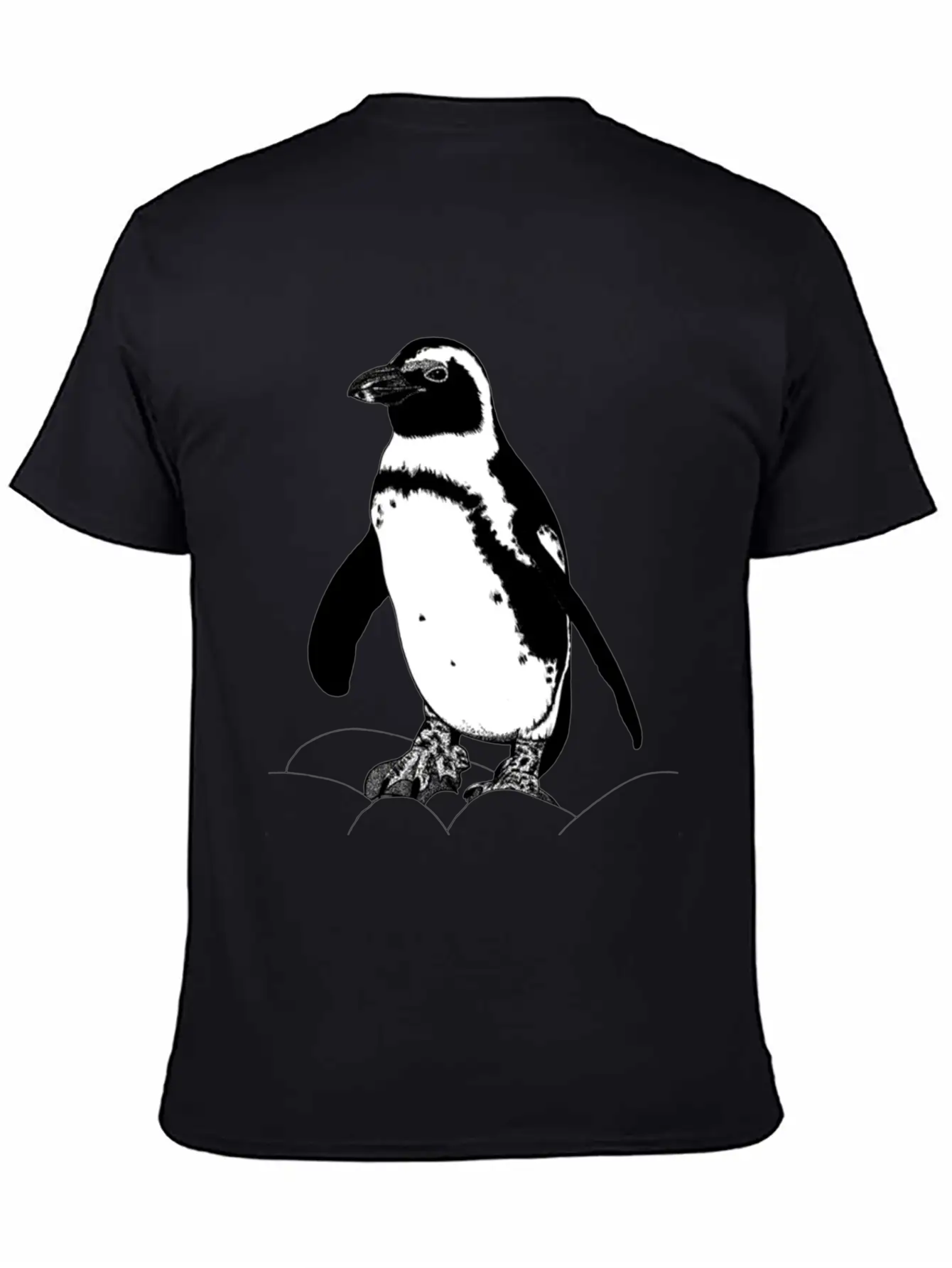 African Penguin Ink Illustration Unisex Casual T-Shirt – Clean Design For Daily Comfort