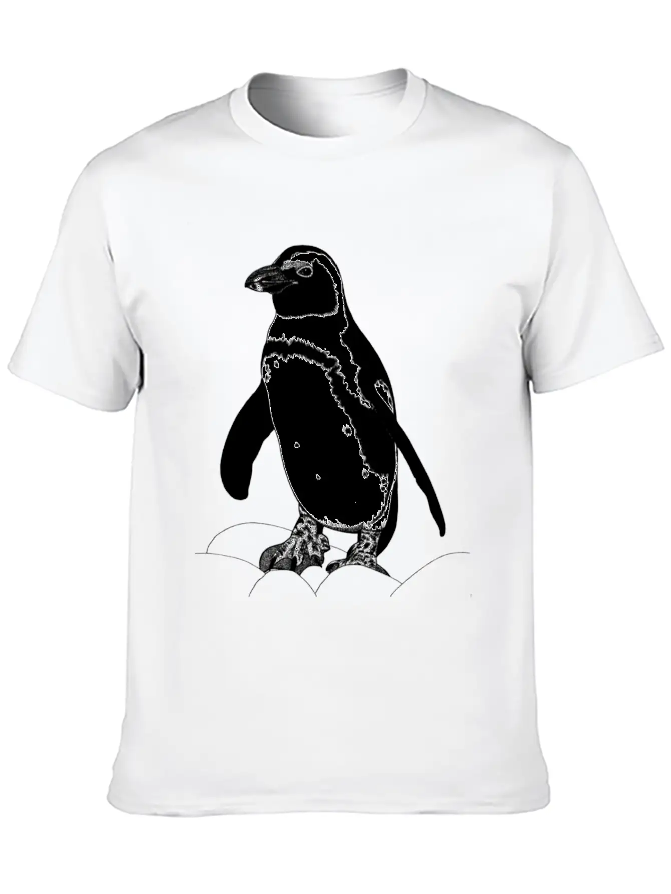 African Penguin Ink Illustration Unisex Casual T-Shirt – Clean Design For Daily Comfort