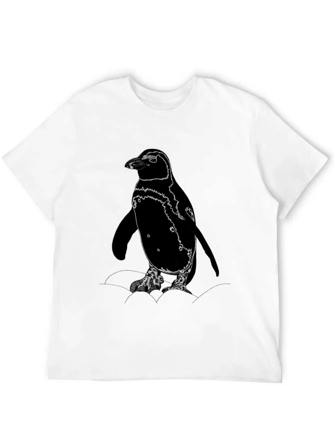 African Penguin Ink Illustration Unisex Casual T-Shirt – Clean Design For Daily Comfort
