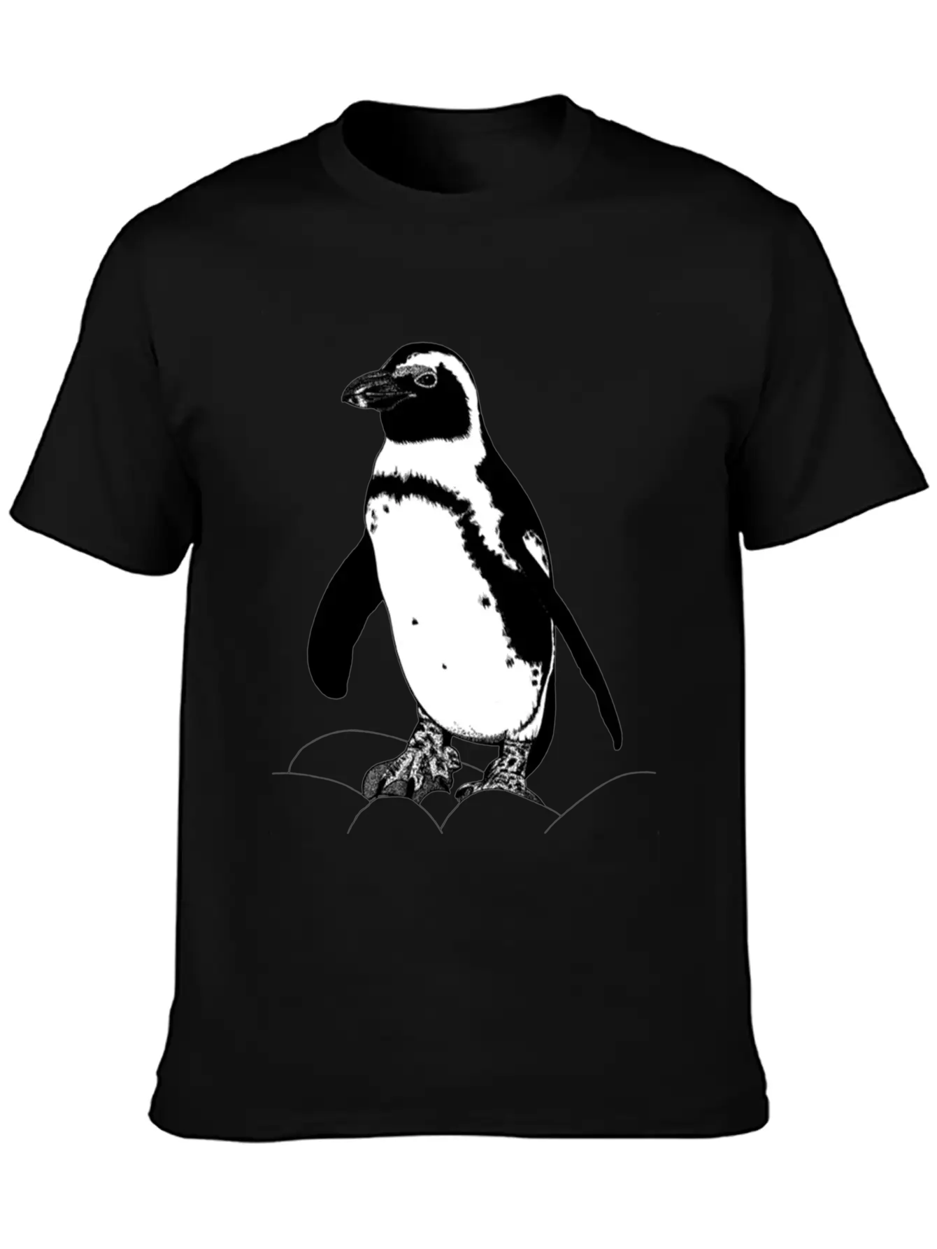 African Penguin Ink Illustration Unisex Casual T-Shirt – Clean Design For Daily Comfort