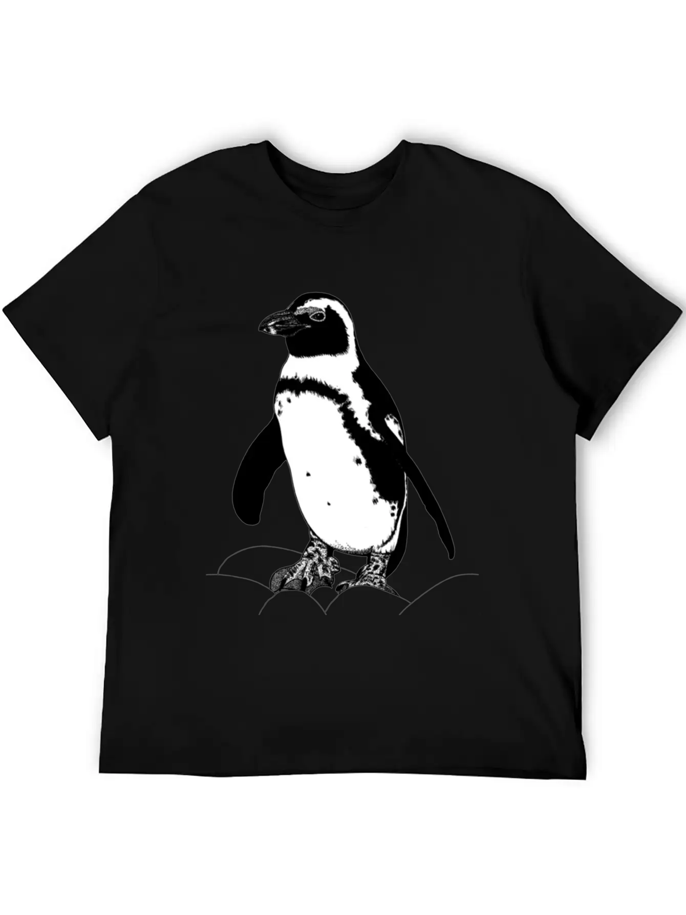 African Penguin Ink Illustration Unisex Casual T-Shirt – Clean Design For Daily Comfort