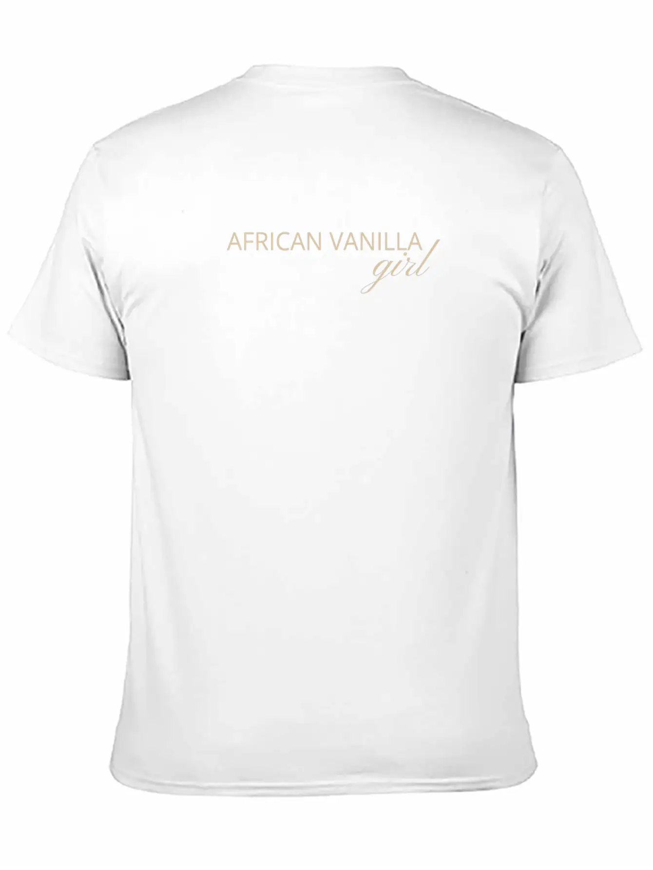 African Vanilla Girl Comfortable Minimalist Graphic Tee – Summer Style Essential