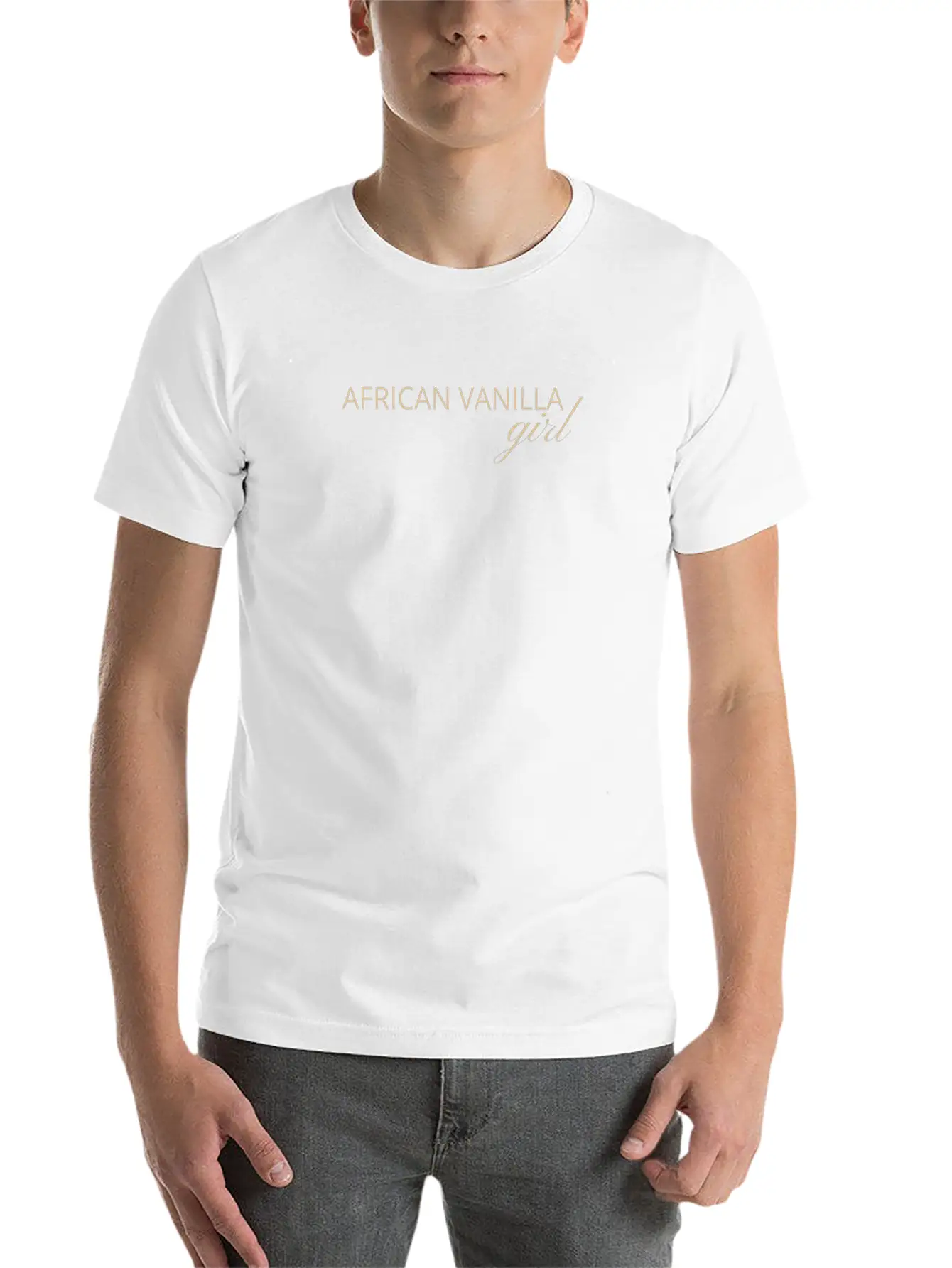 African Vanilla Girl Comfortable Minimalist Graphic Tee – Summer Style Essential